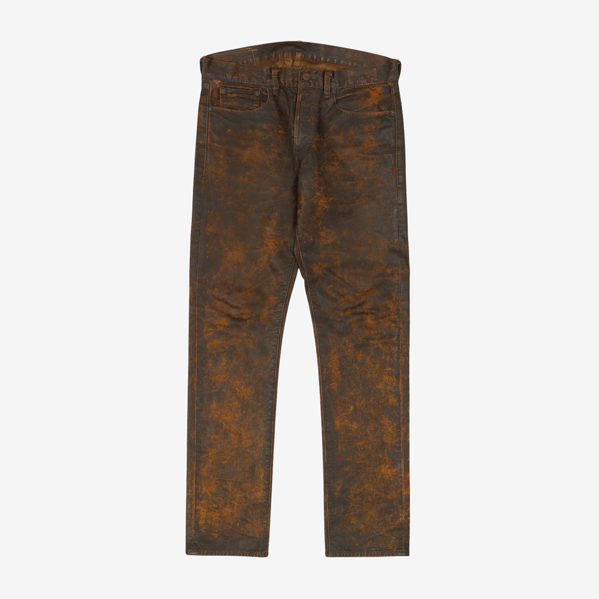 Faux Painted Leather Jeans (33W X 32.5L)