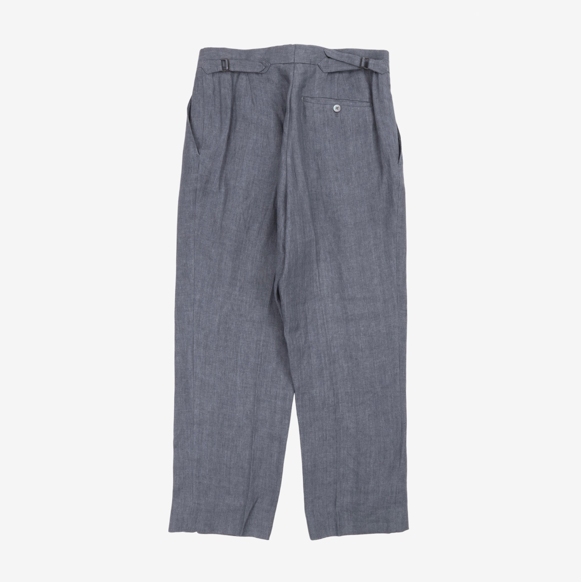 Pleated Linen Trousers (32W X 26.5L)