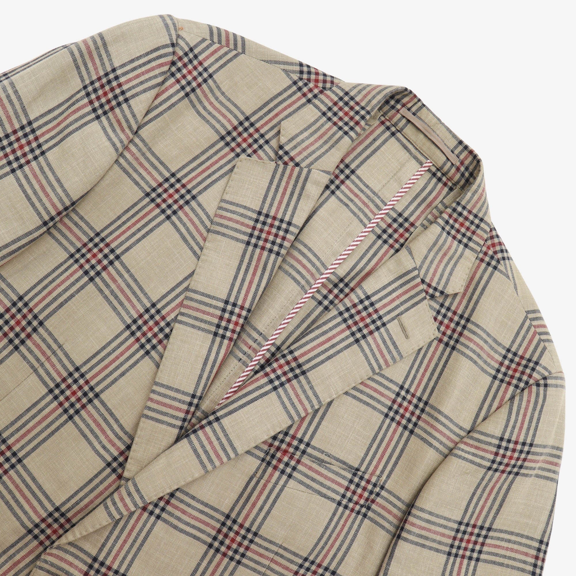 Linen Silk Glen Check Blazer