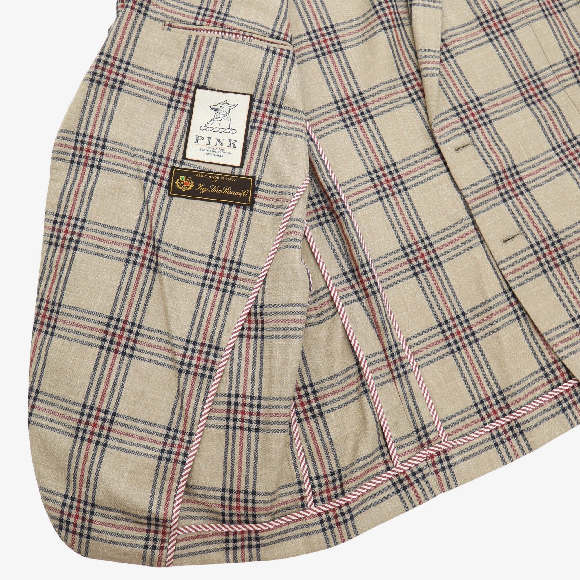 Linen Silk Glen Check Blazer
