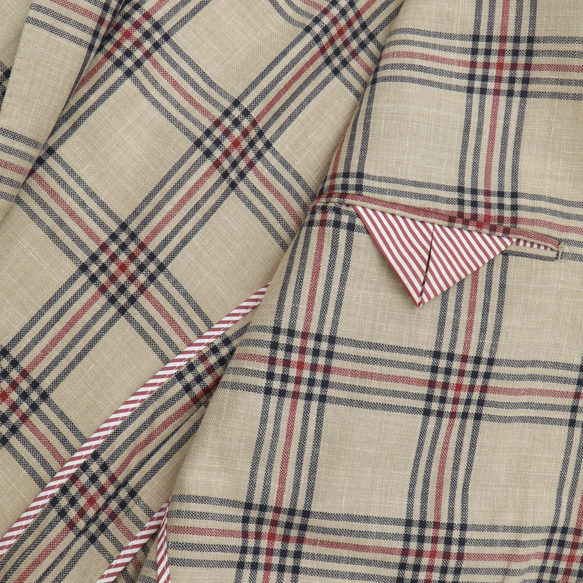 Linen Silk Glen Check Blazer