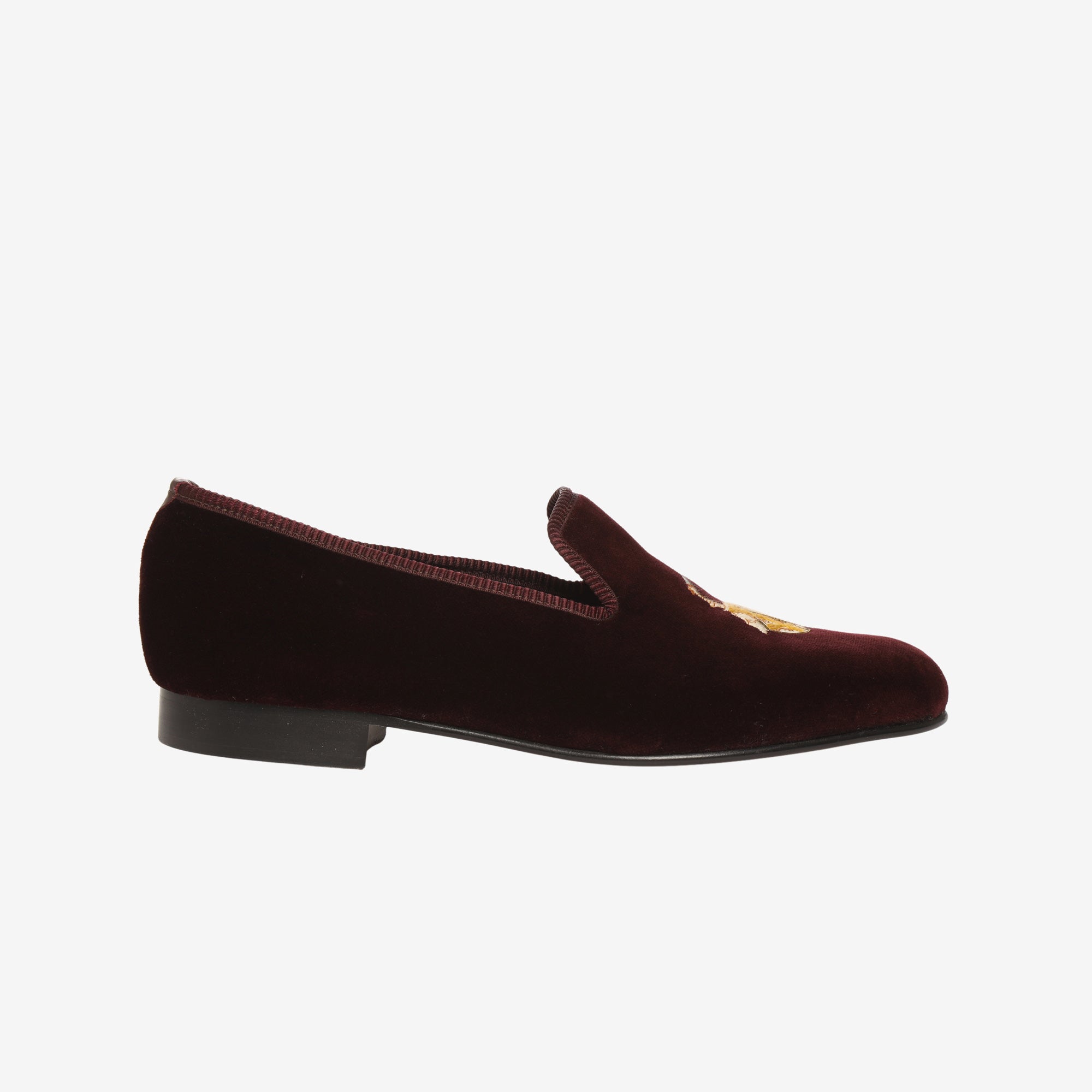 Crested Velvet Albert Slipper