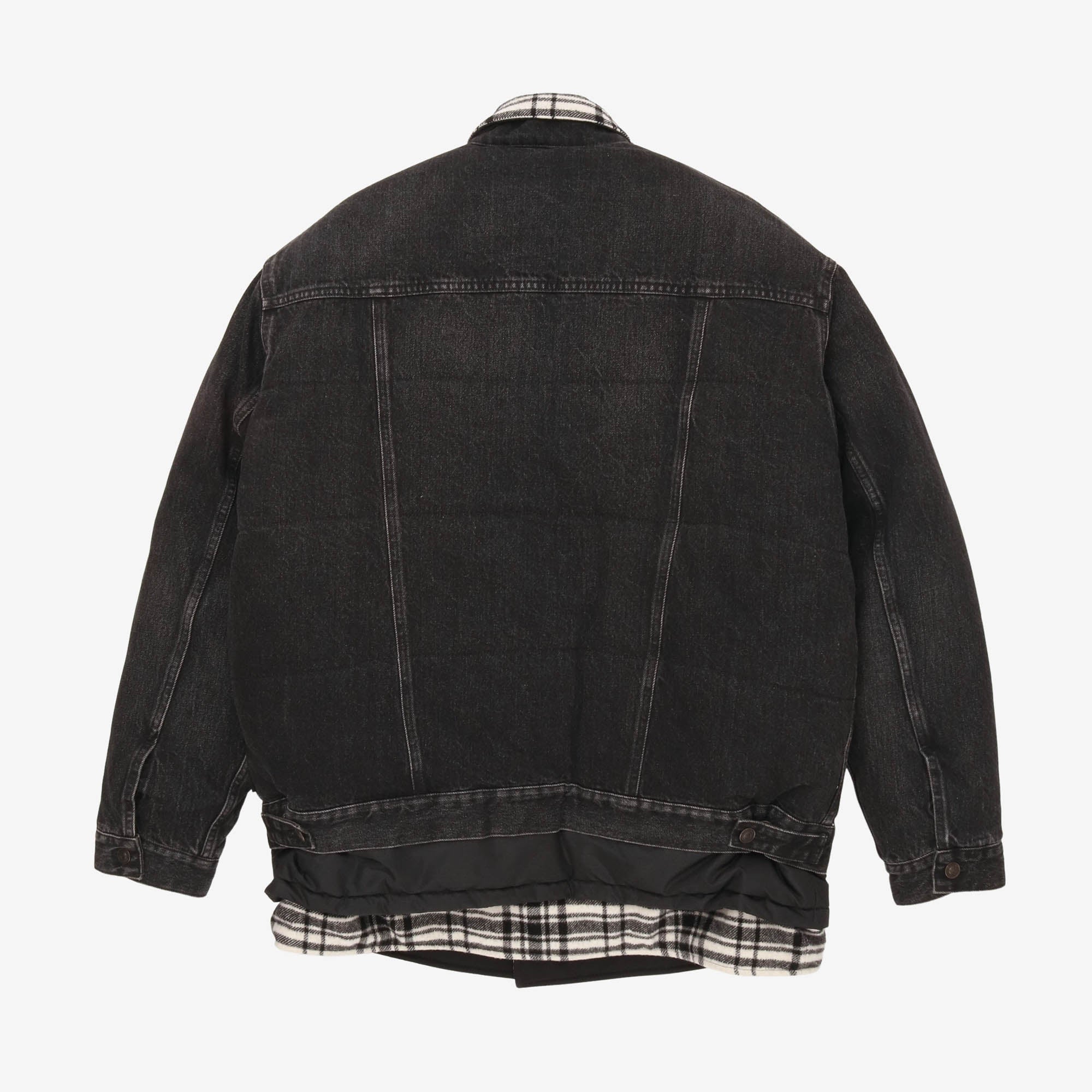 Oversized Quilted Denim Padded Jacket