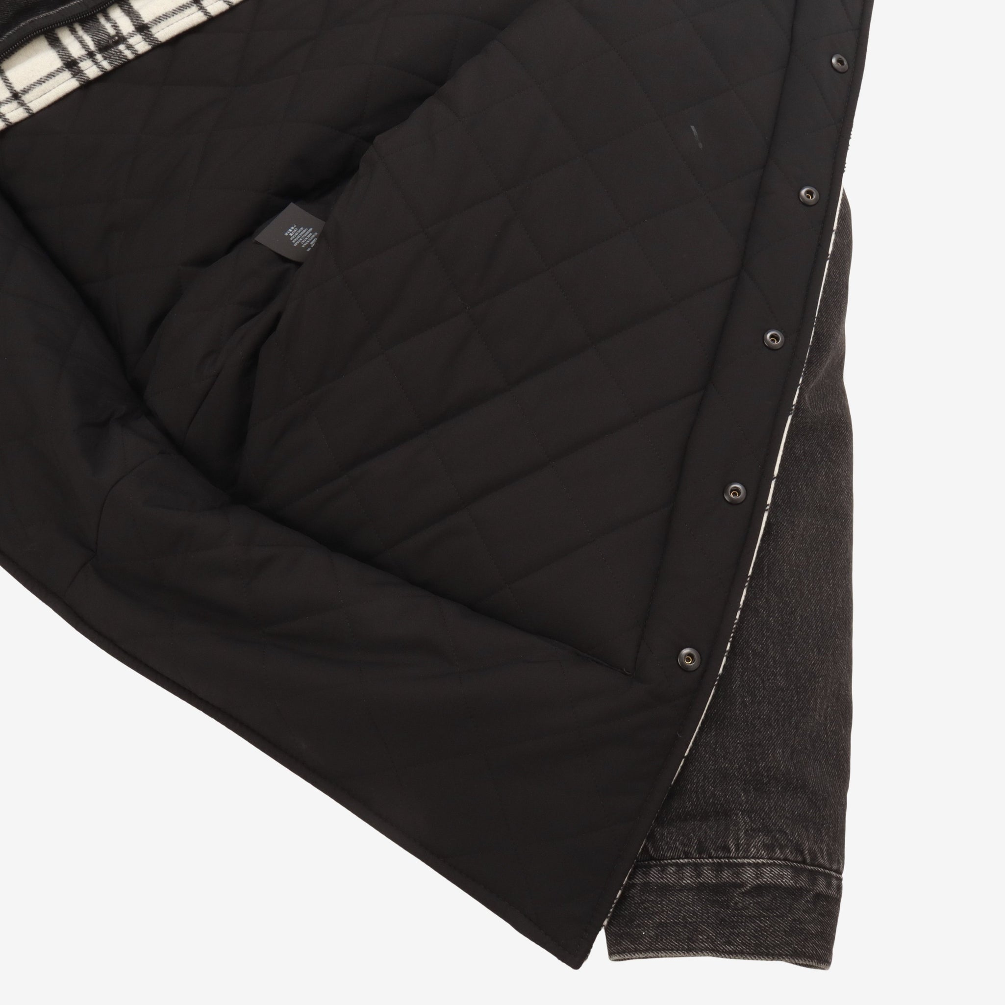 Oversized Quilted Denim Padded Jacket