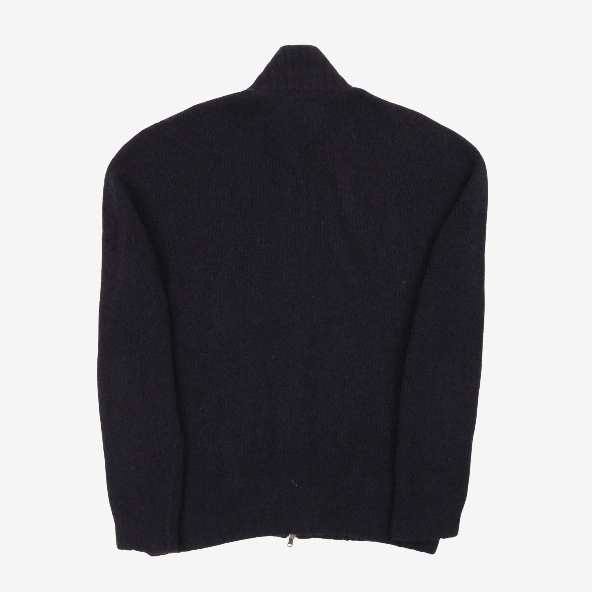 Felted Wool Cashmere Zip Sweater