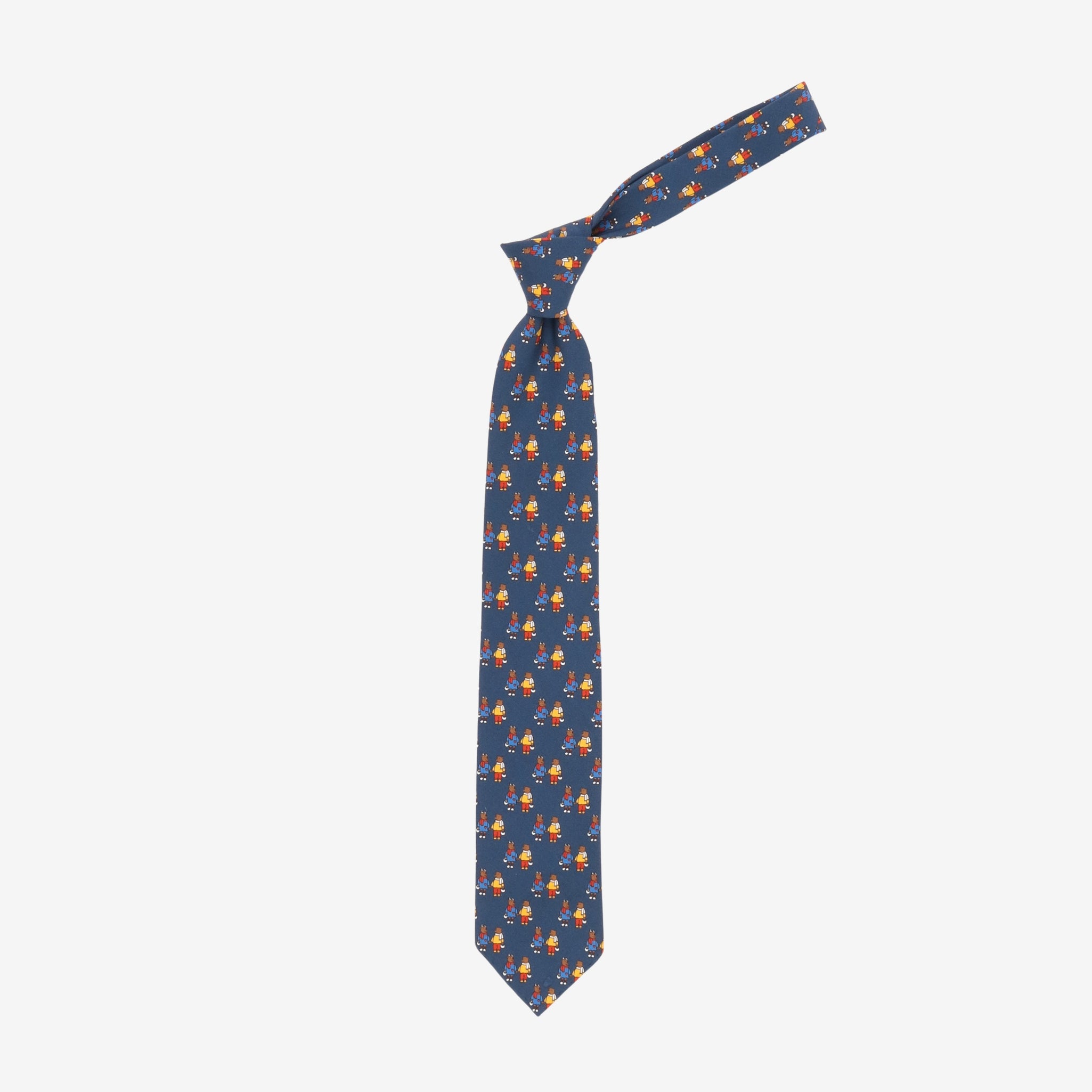 Silk Bear Print Tie