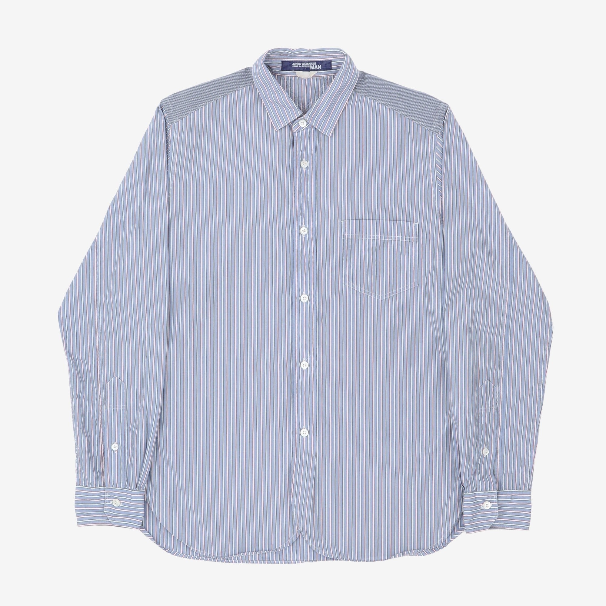 Striped Shoulder Patch Shirt