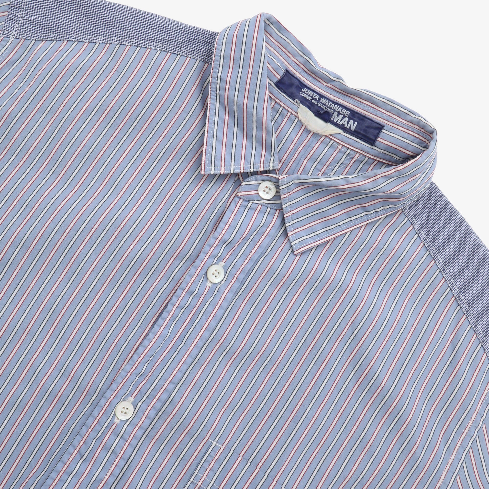 Striped Shoulder Patch Shirt