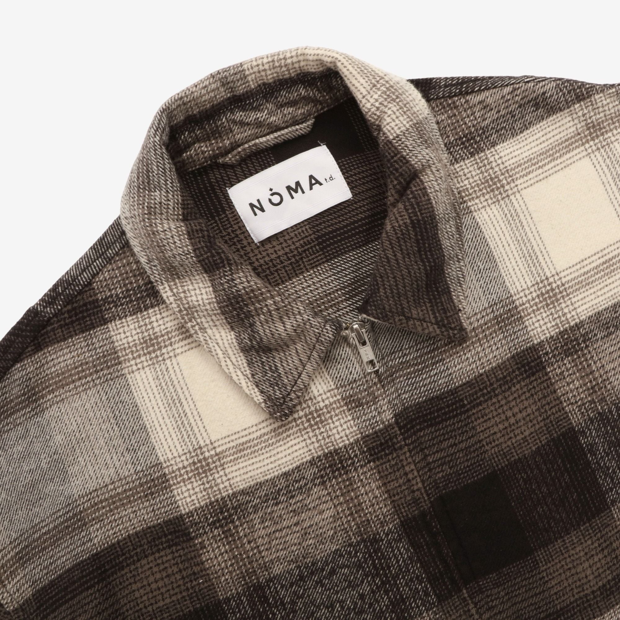 Plaid Zip Bomber Jacket