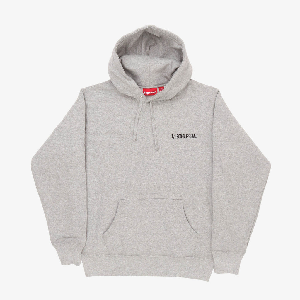 M Supreme 1-800 hooded sweatshirt グレー Supreme 1-800 Hooded Sweatshirt – Marrkt