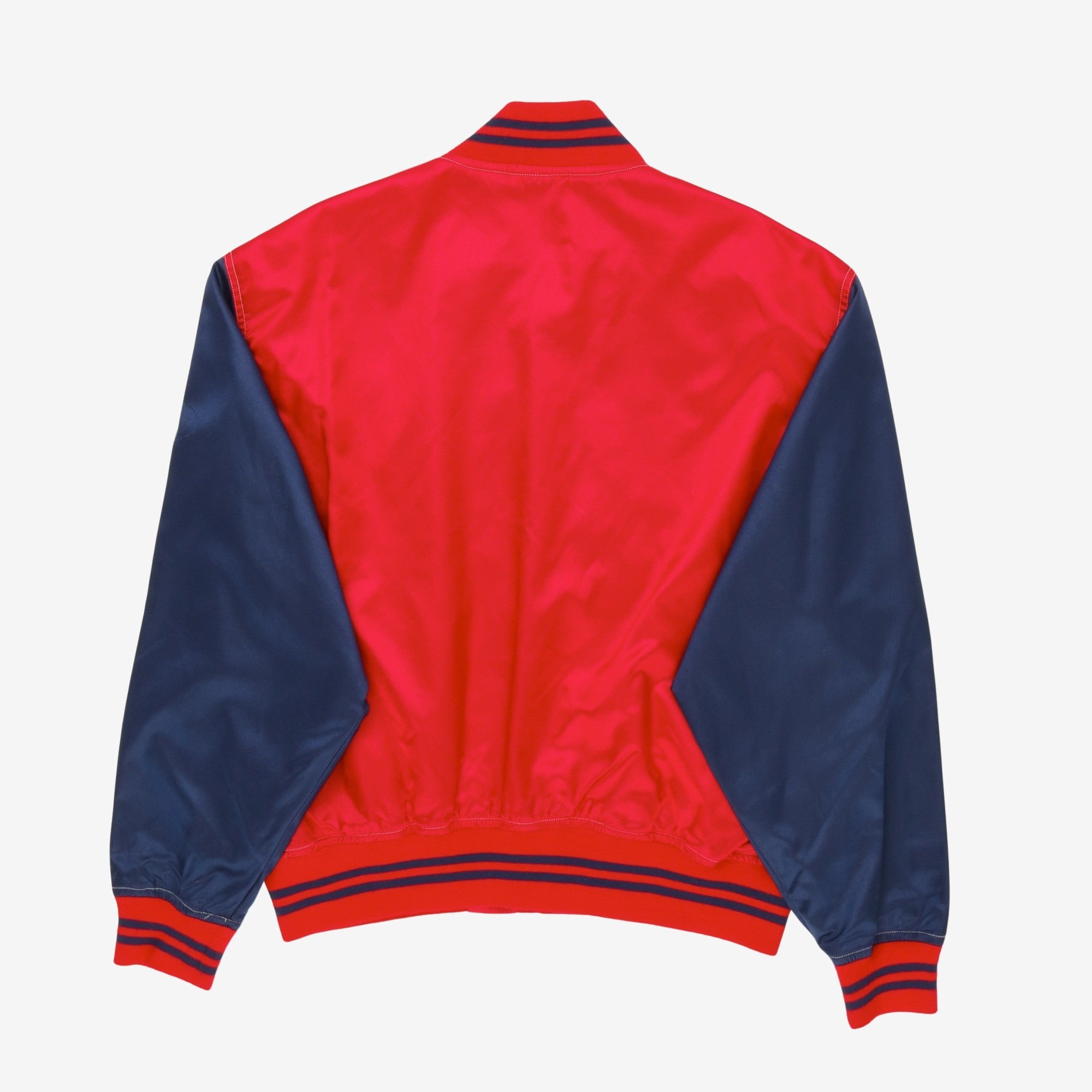 Vintage White Tab Satin Varsity Jacket (Italy)