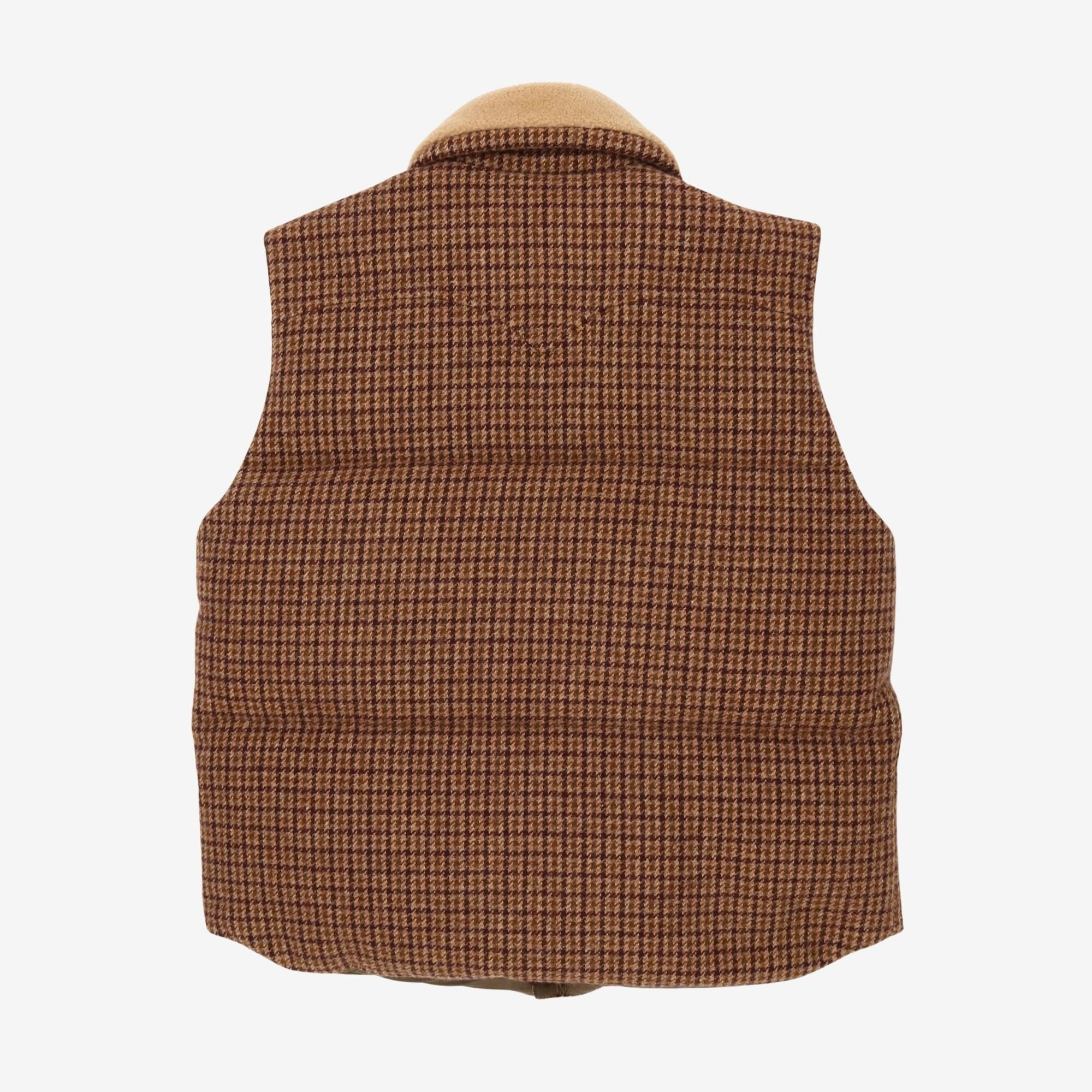 Goose Down Tweed Shearling Vest