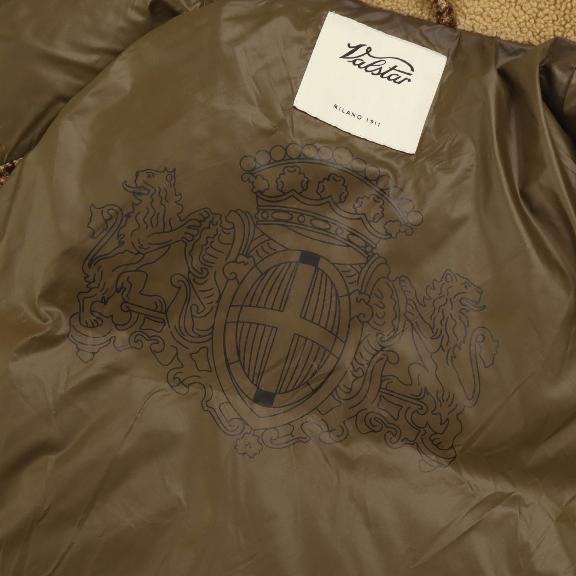 Goose Down Tweed Shearling Vest