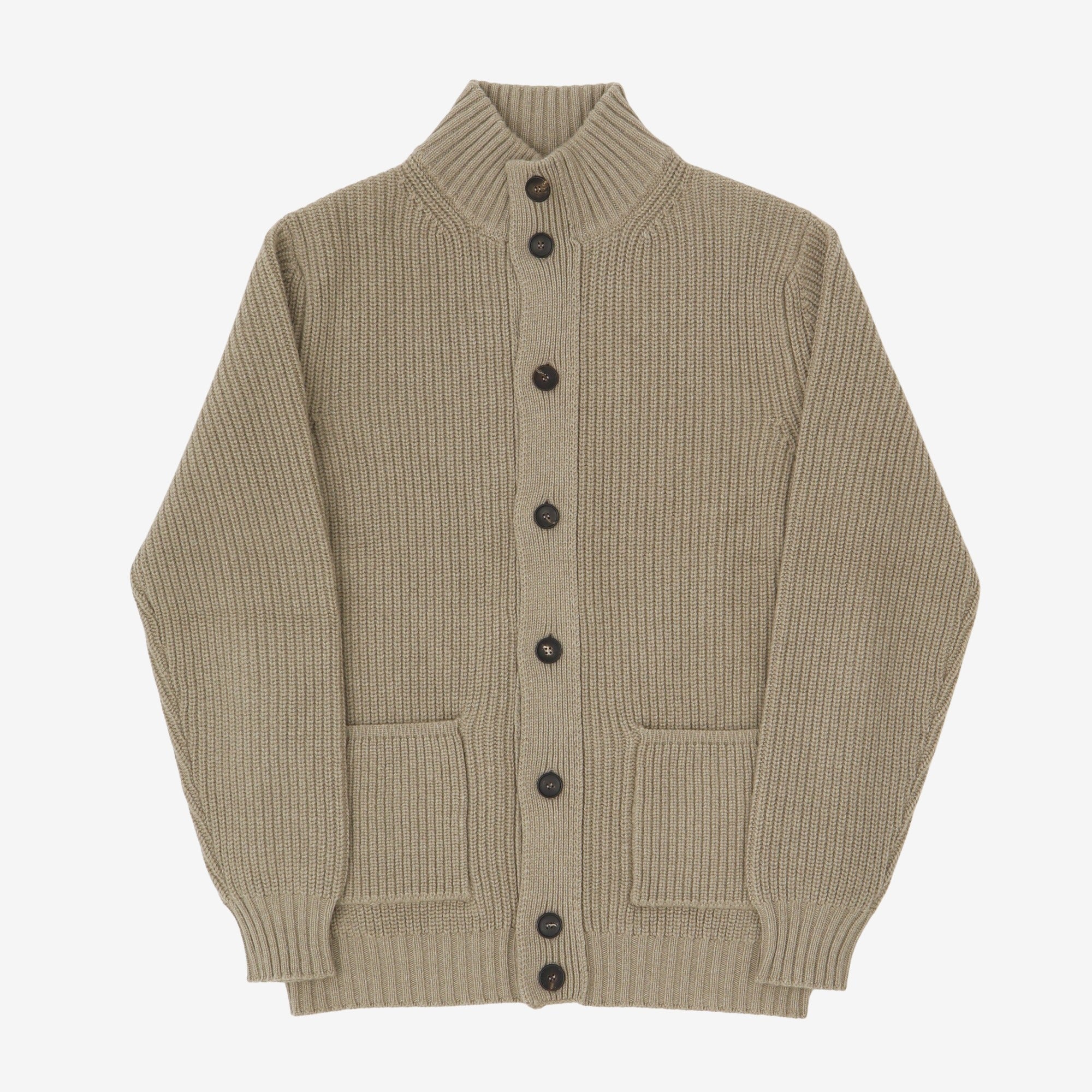 Fisherman Rib Buttoned Cardigan