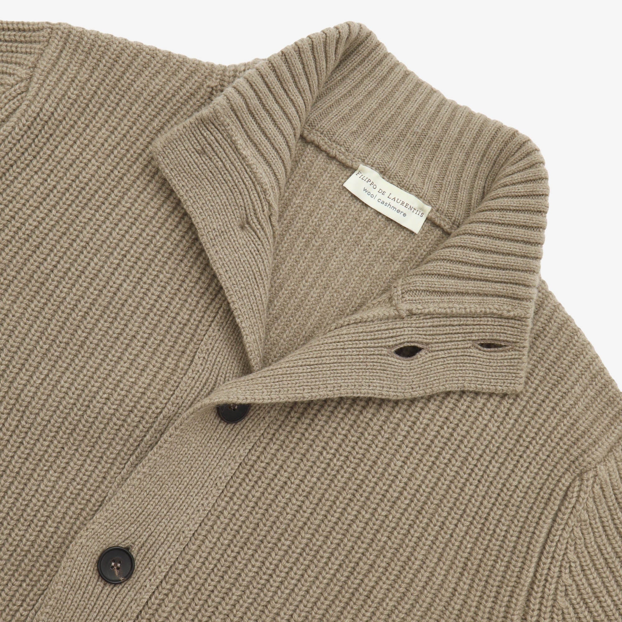 Fisherman Rib Buttoned Cardigan