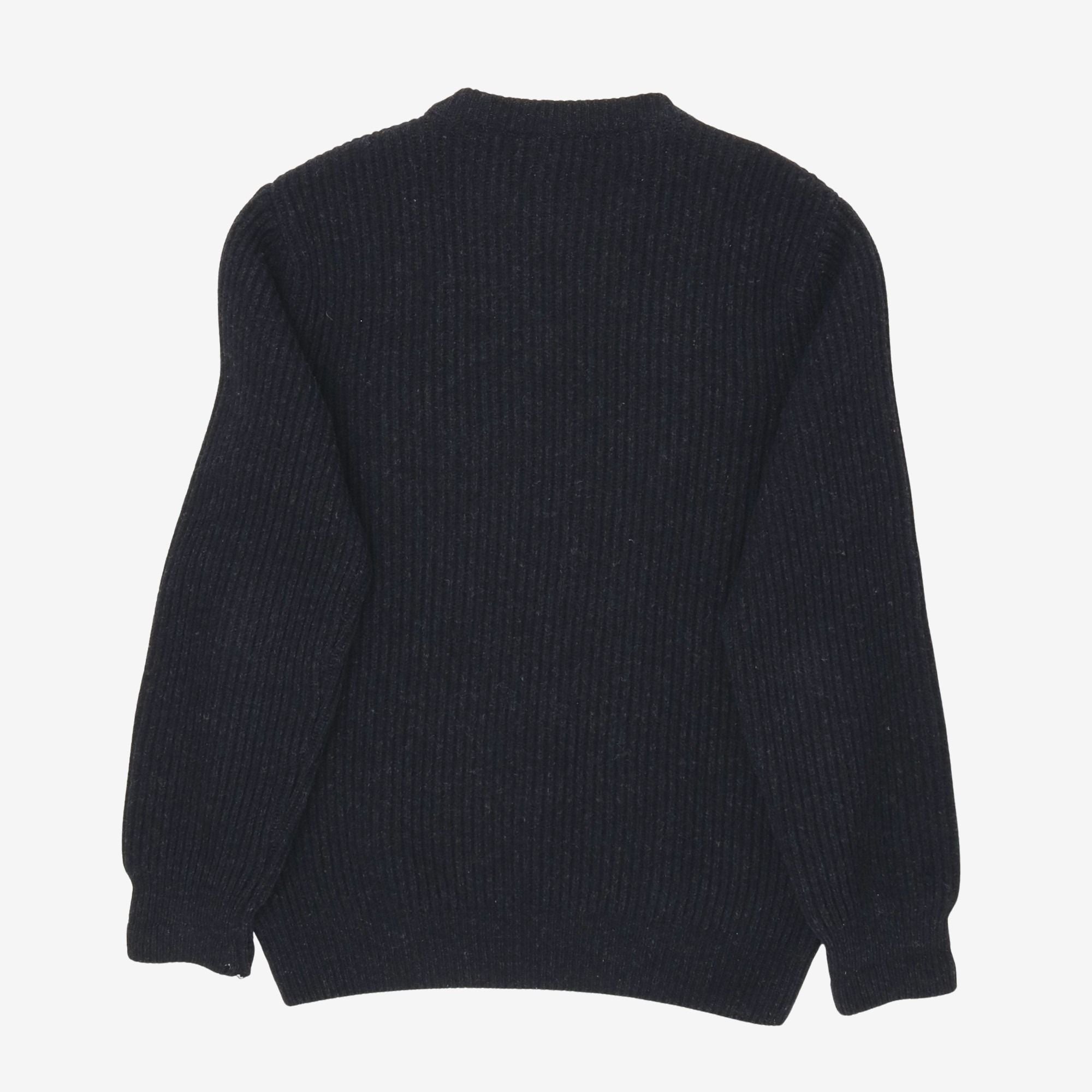 Lambswool Ribbed Crewneck Sweater