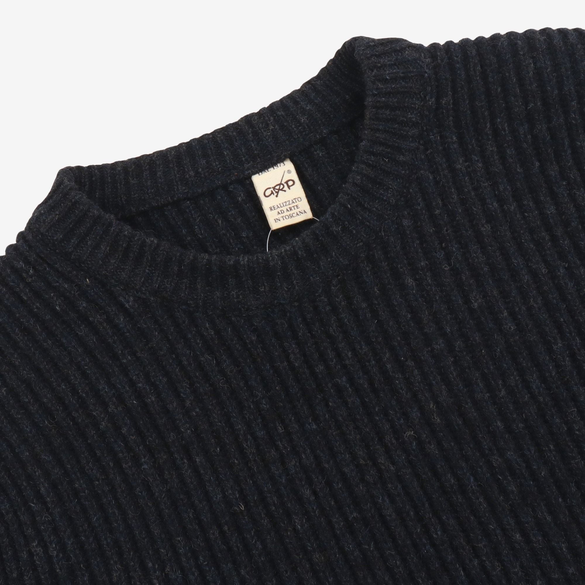 Lambswool Ribbed Crewneck Sweater