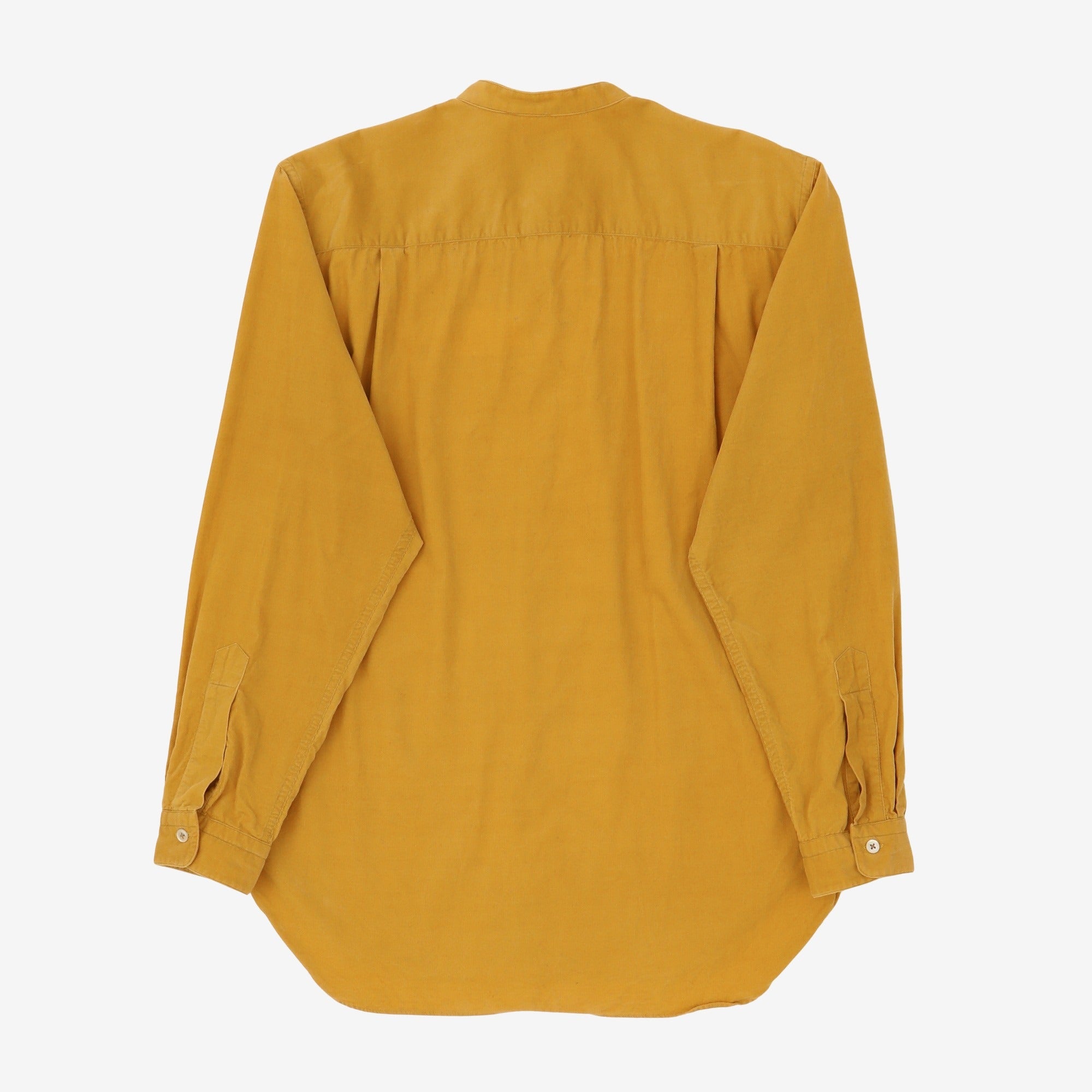 Corduroy Band Collar Shirt