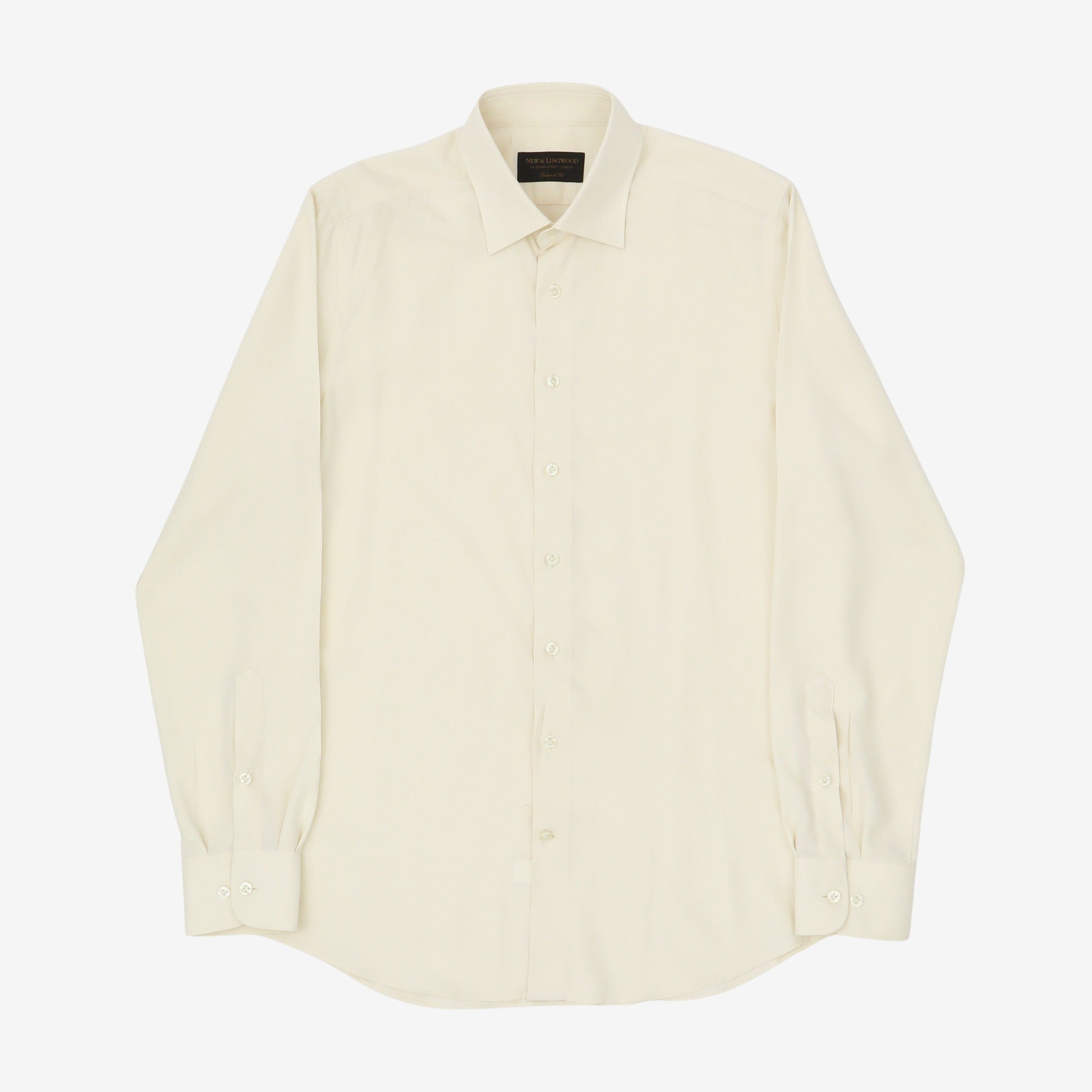 Cutaway Collar Tailored Fit Silk Shirt