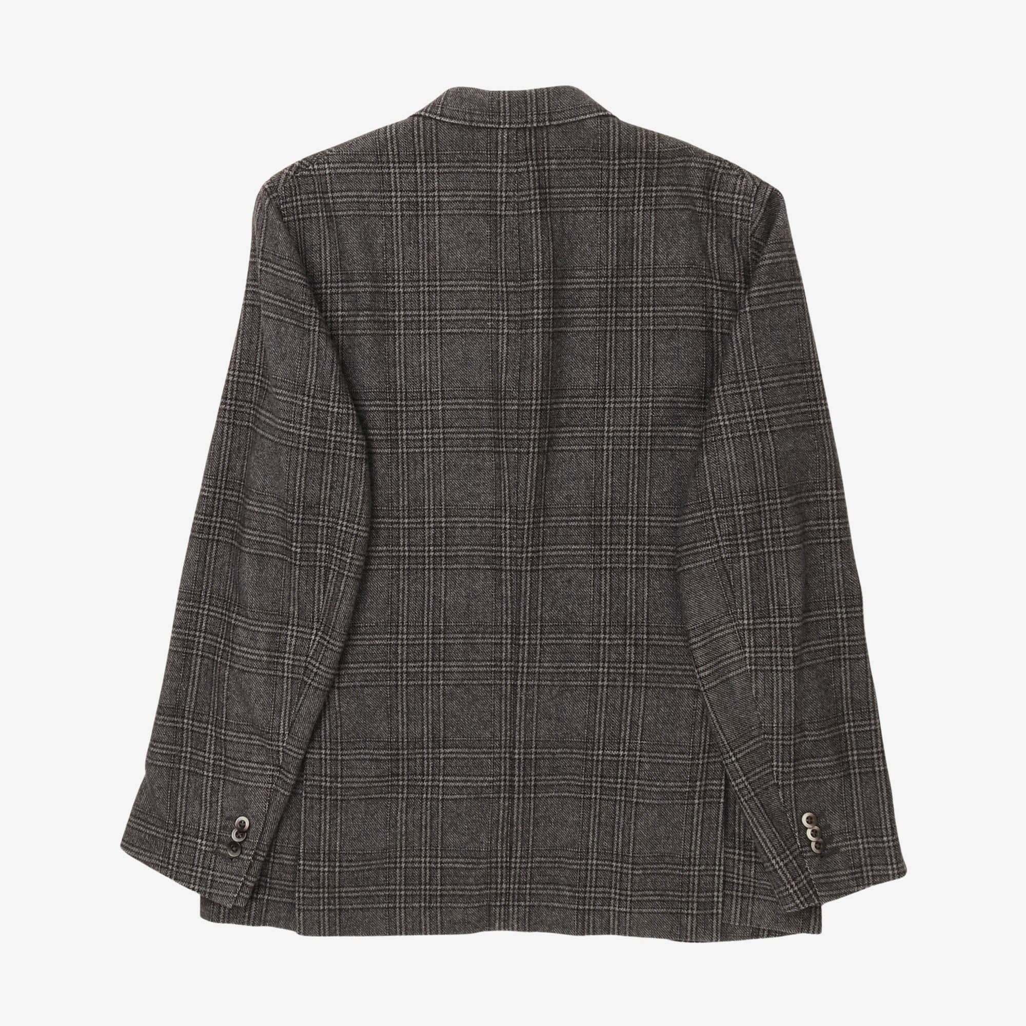 Wool Blend Check Blazer
