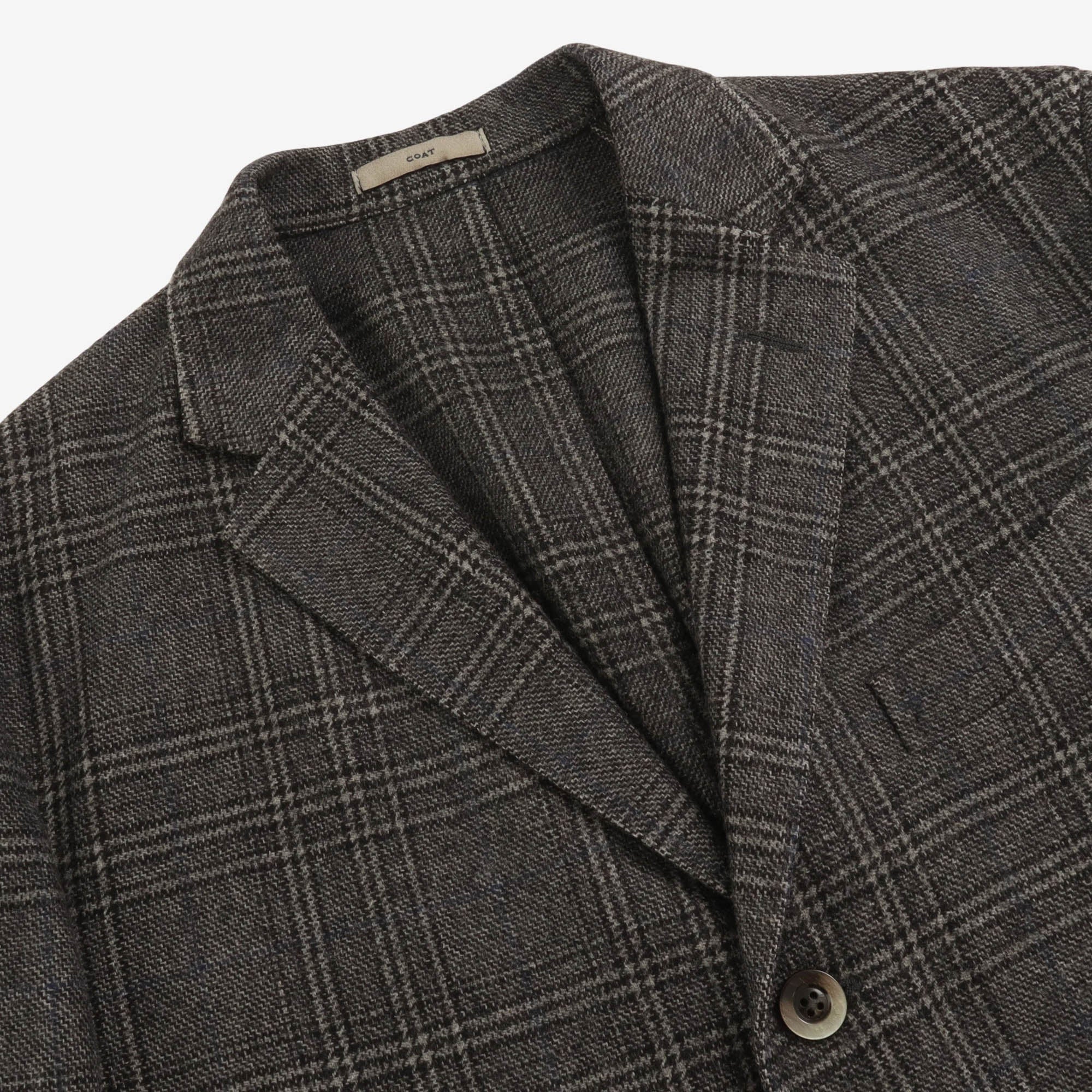 Wool Blend Check Blazer