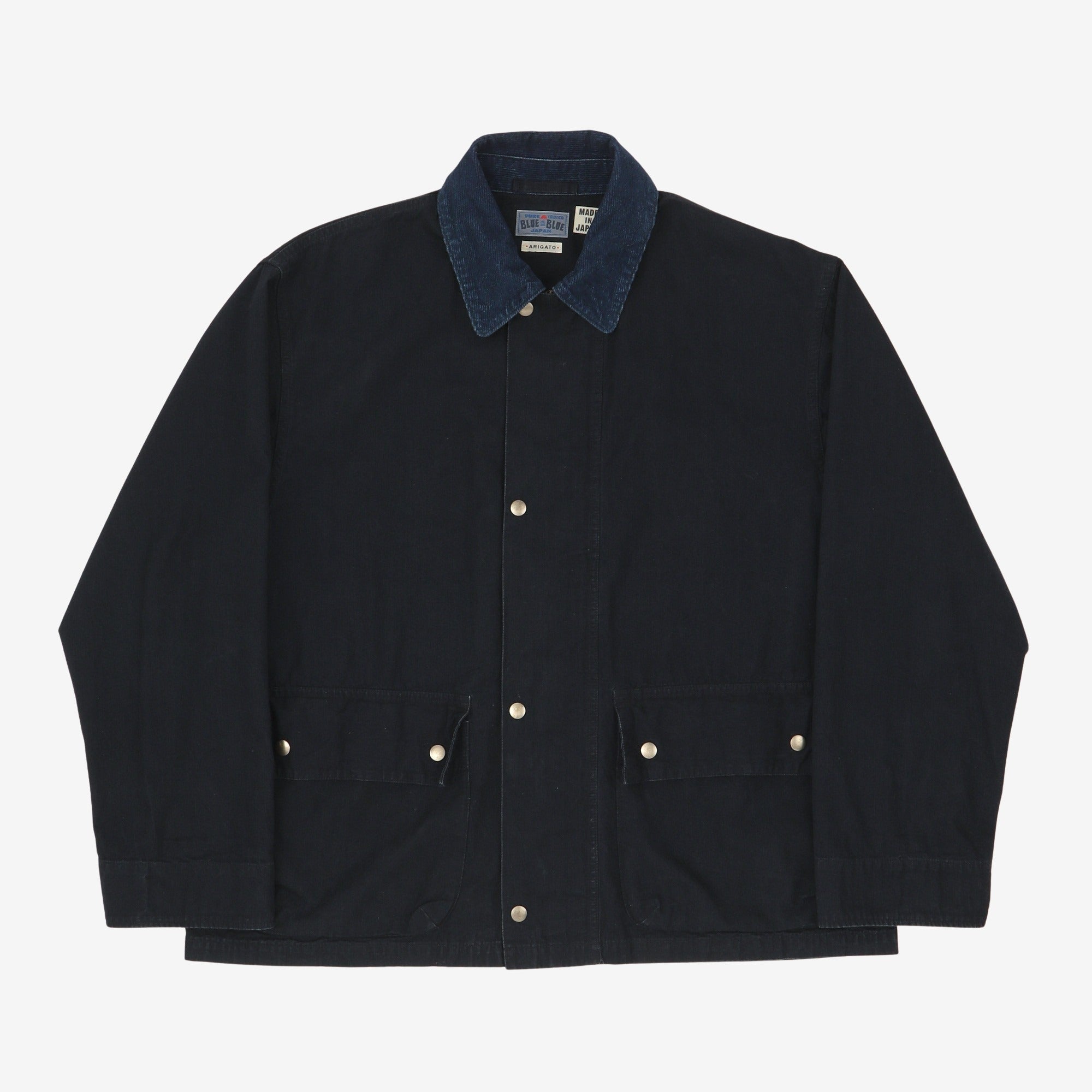 Indigo Matsuri Cross Zip Up Jacket