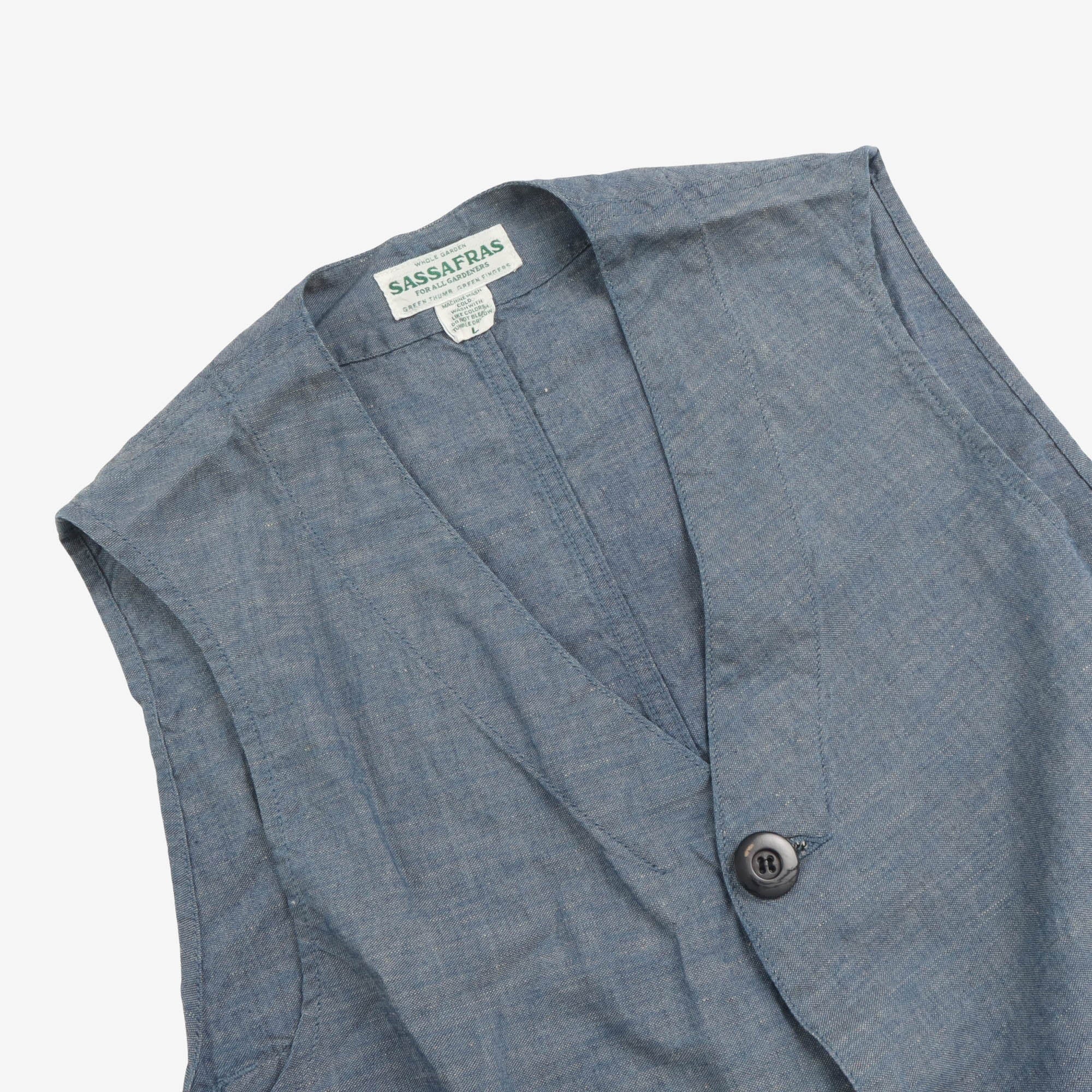 Linen Blend Landscaper Vest