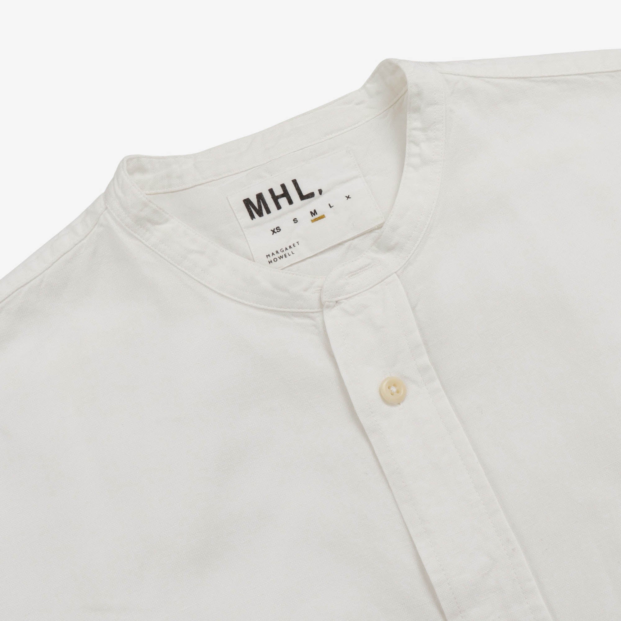 MHL Linen Blend Stand Collar Shirt