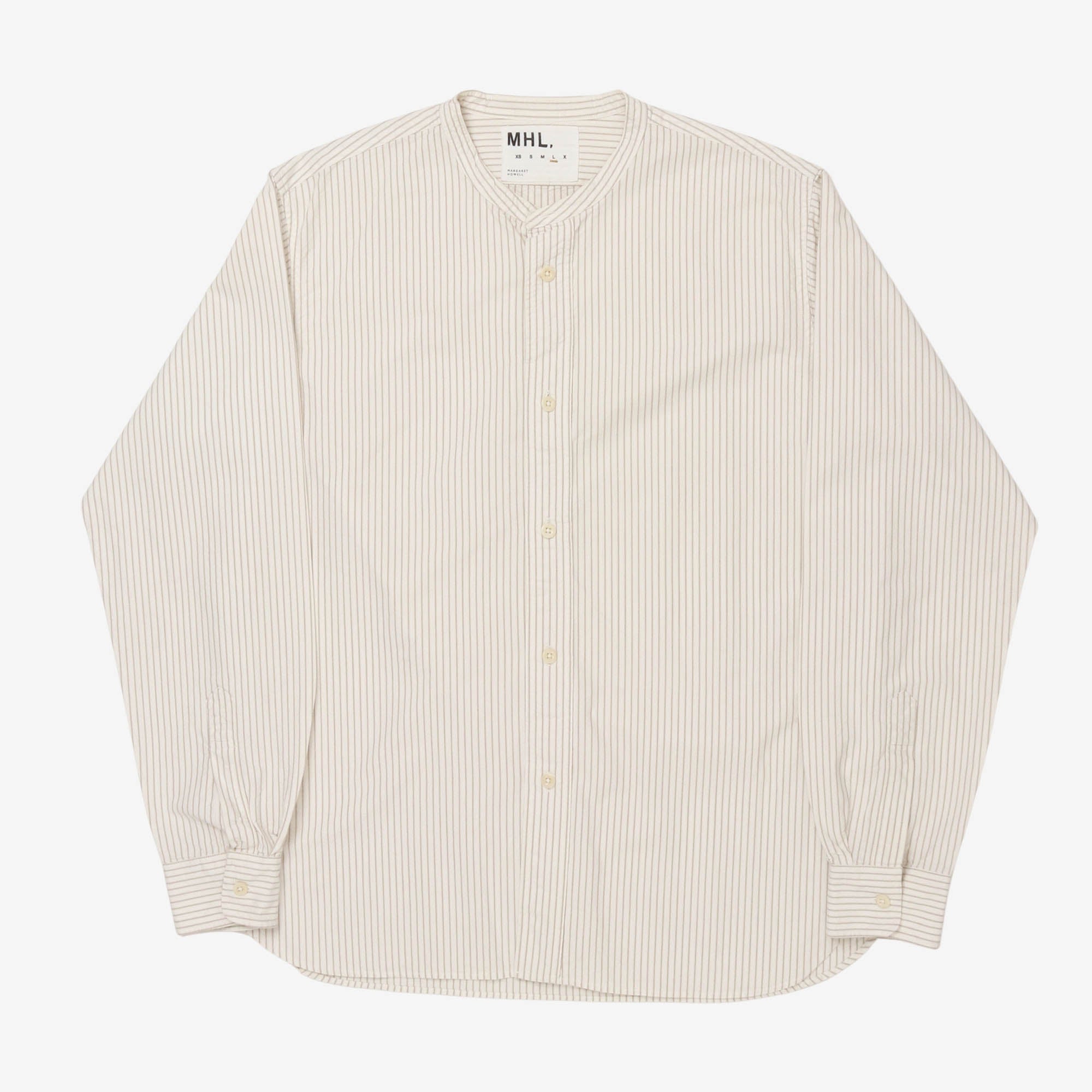 MHL Stand Up Collar Striped Shirt