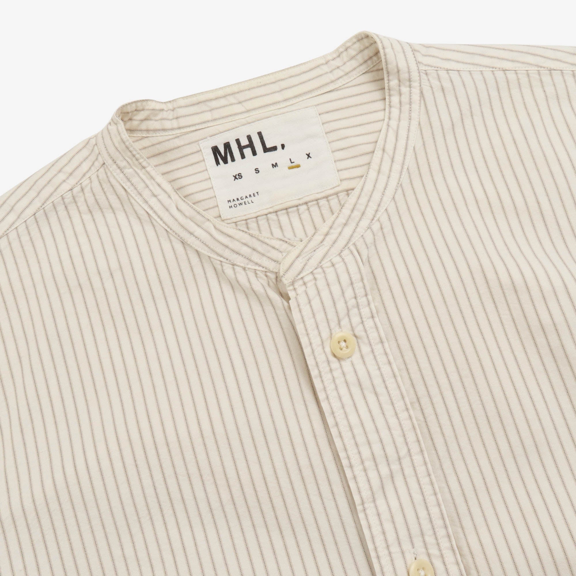 MHL Stand Up Collar Striped Shirt