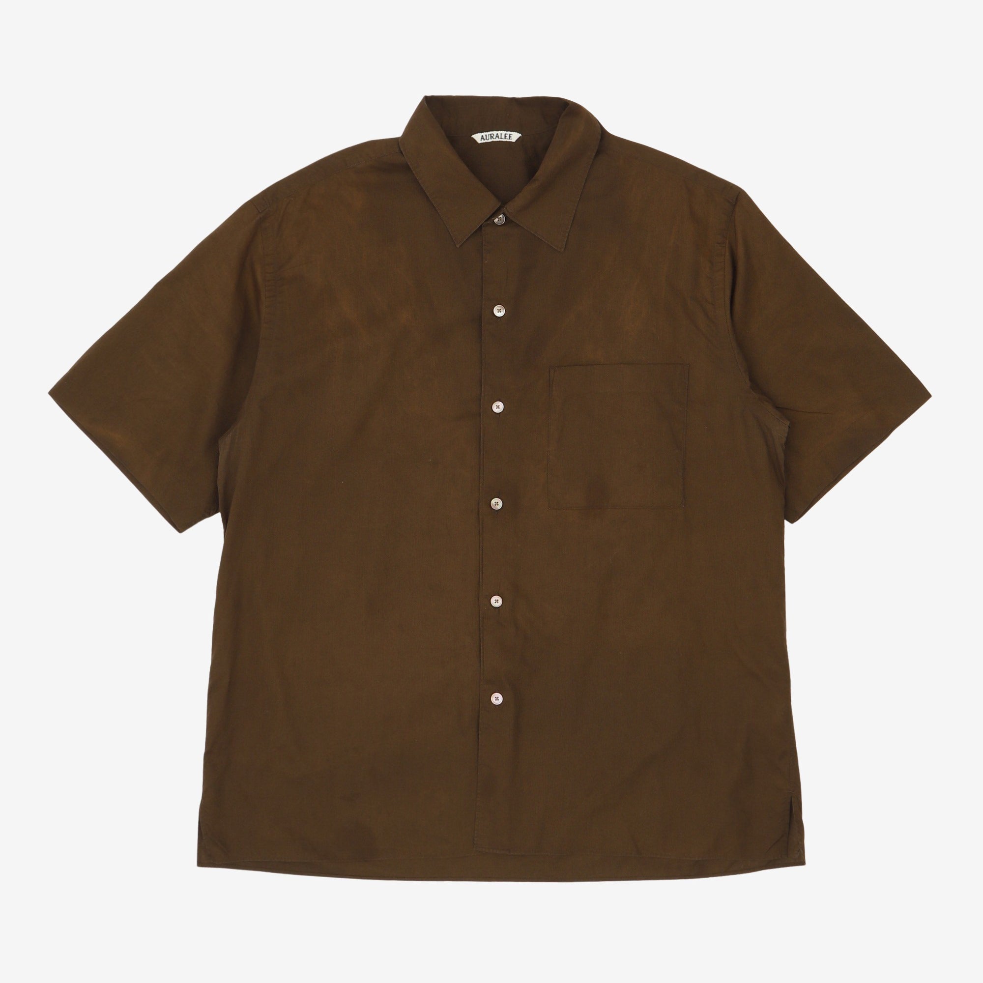 Typewriter Open Collar Shirt