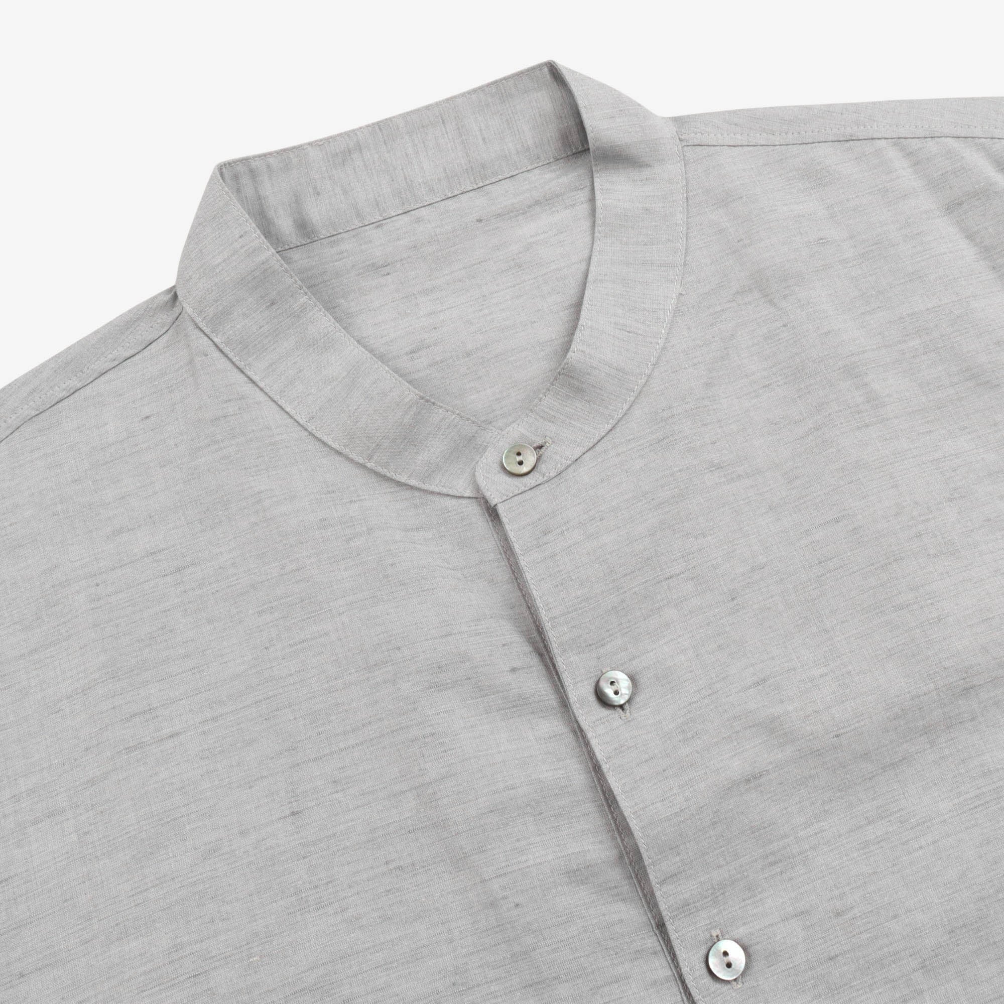 Grandad Collar Half Placket Shirt