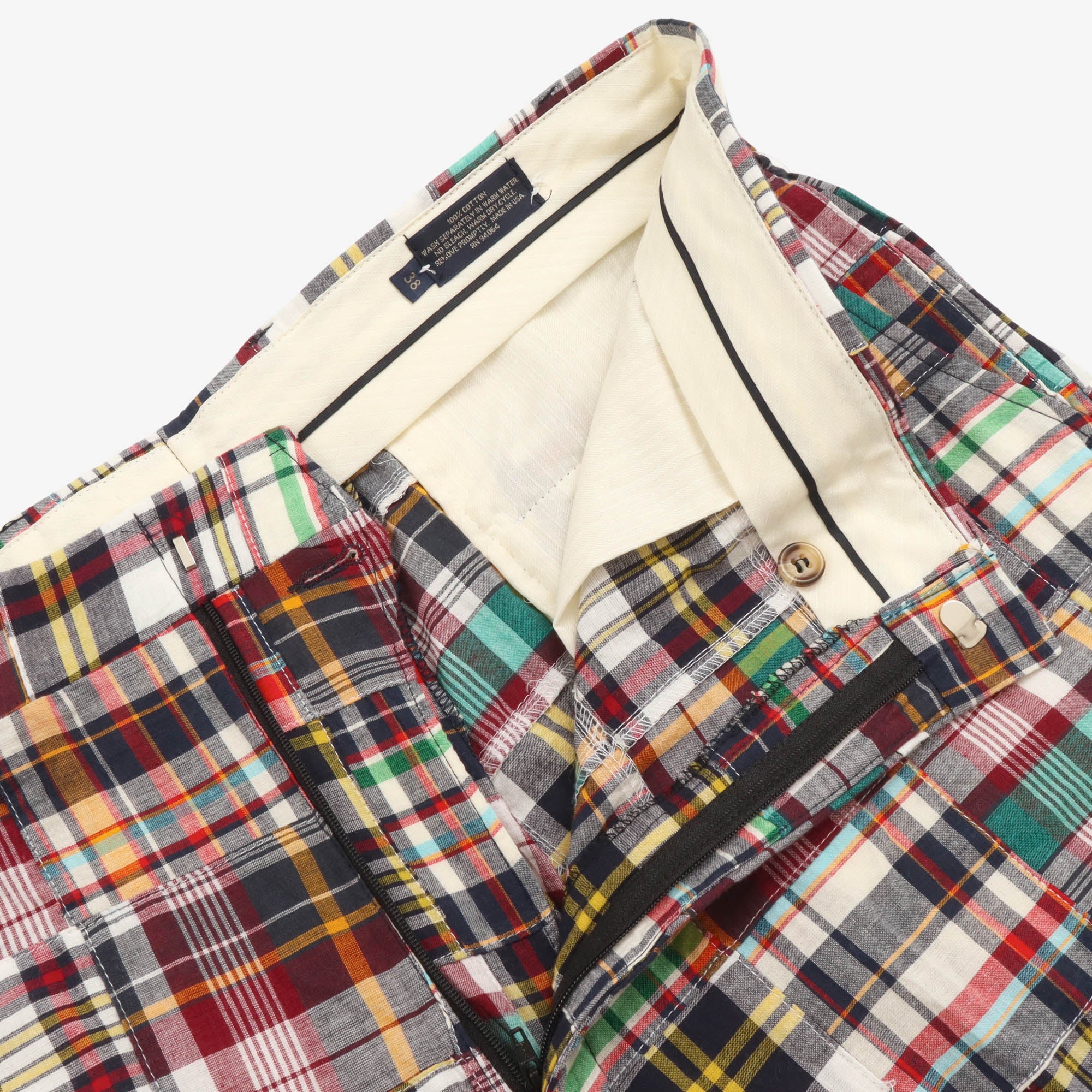 Patchwork Madras Trousers (38W X 30L)