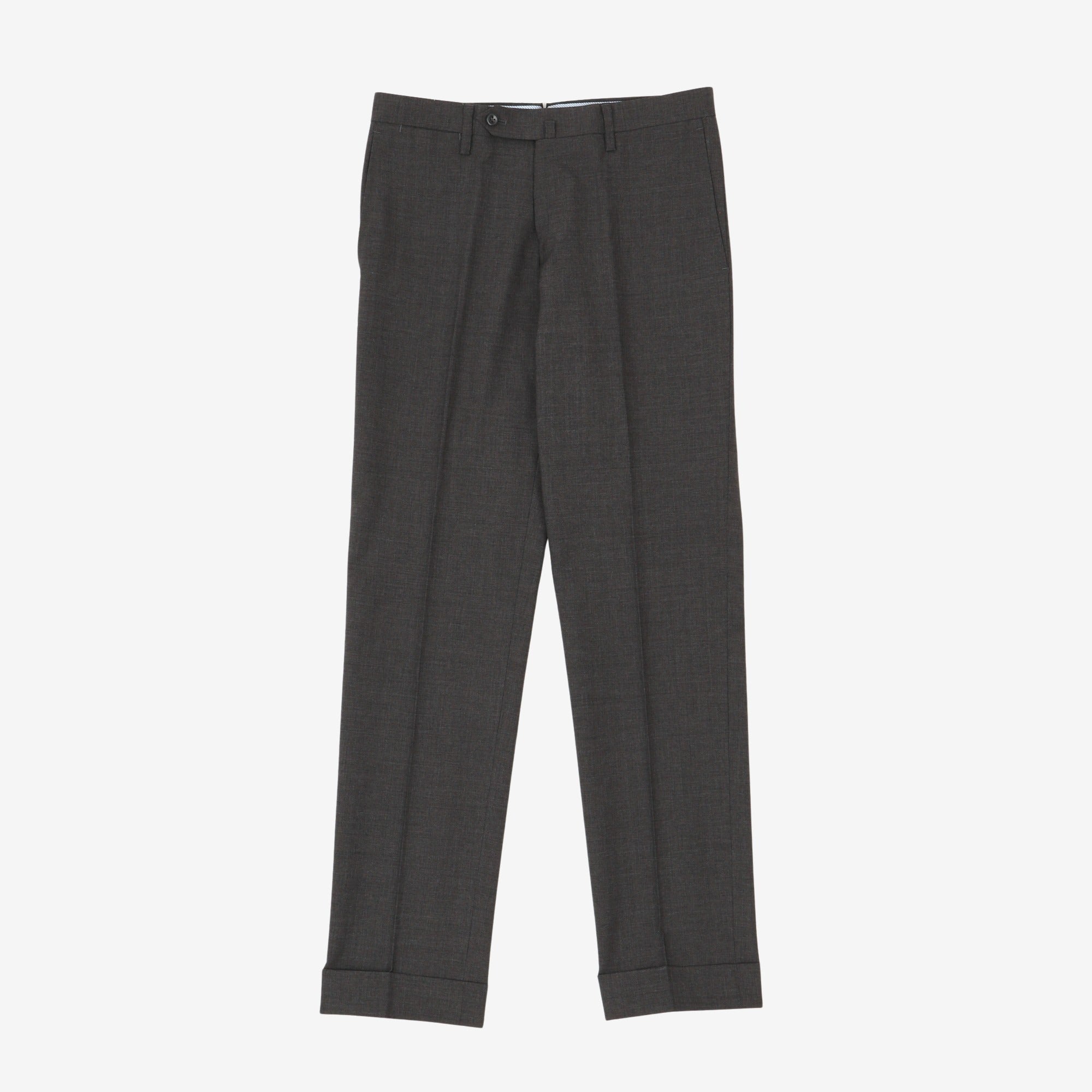 Flat Front Wool Trouser