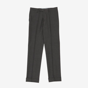 Flat Front Wool Trouser