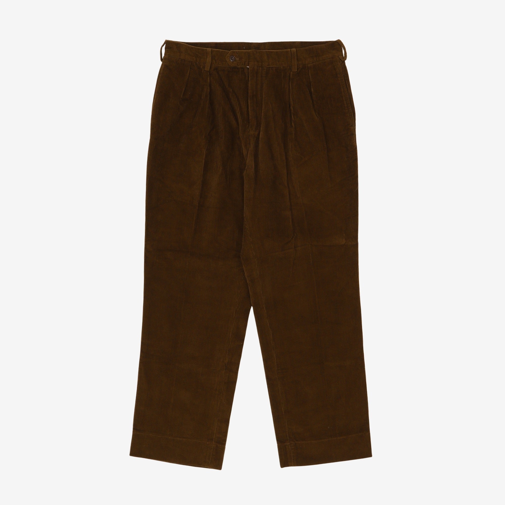 Corduroy Pleated Trousers