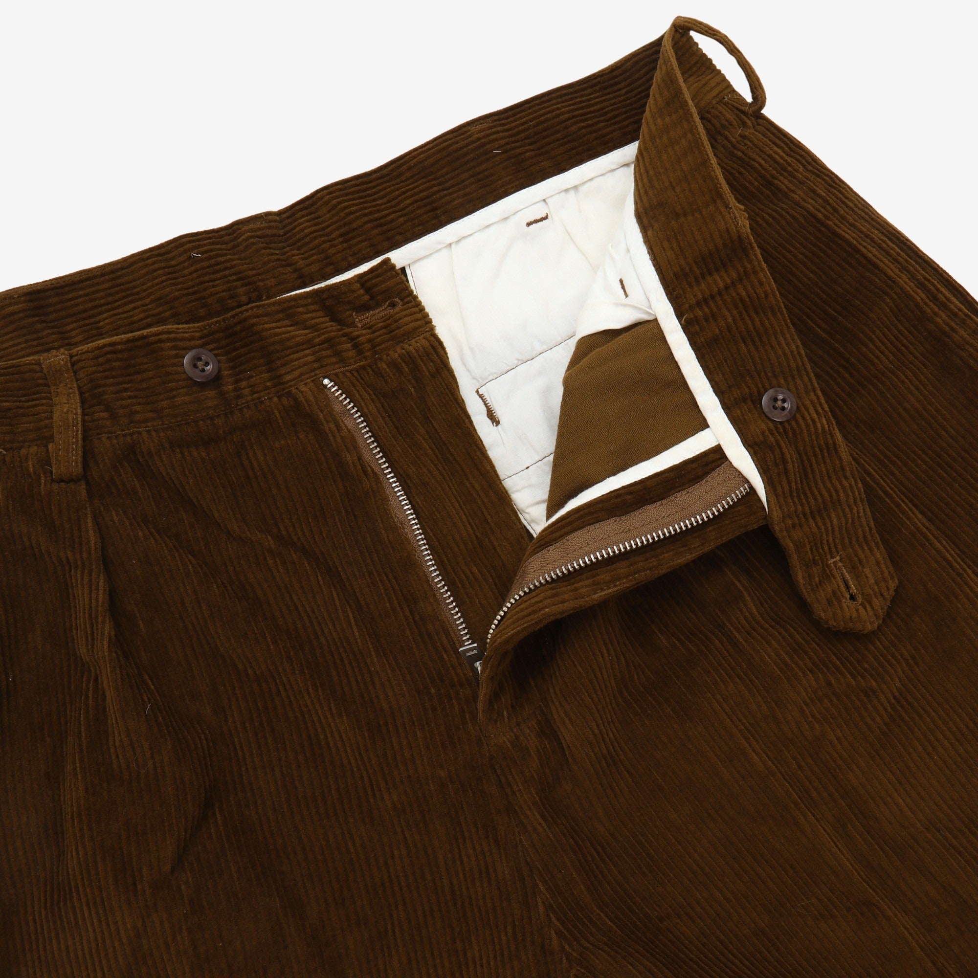Corduroy Pleated Trousers