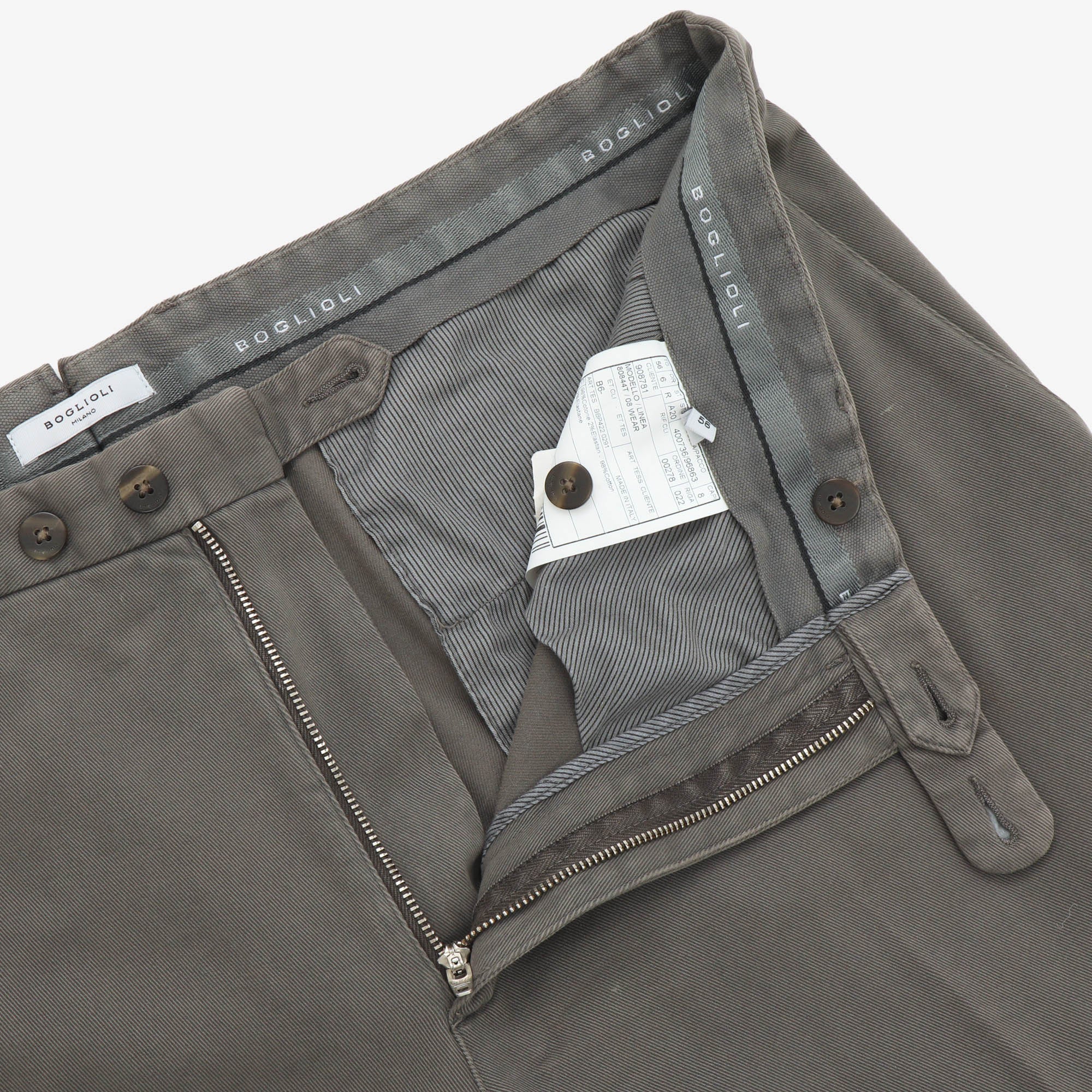 Pleated Cotton Chinos