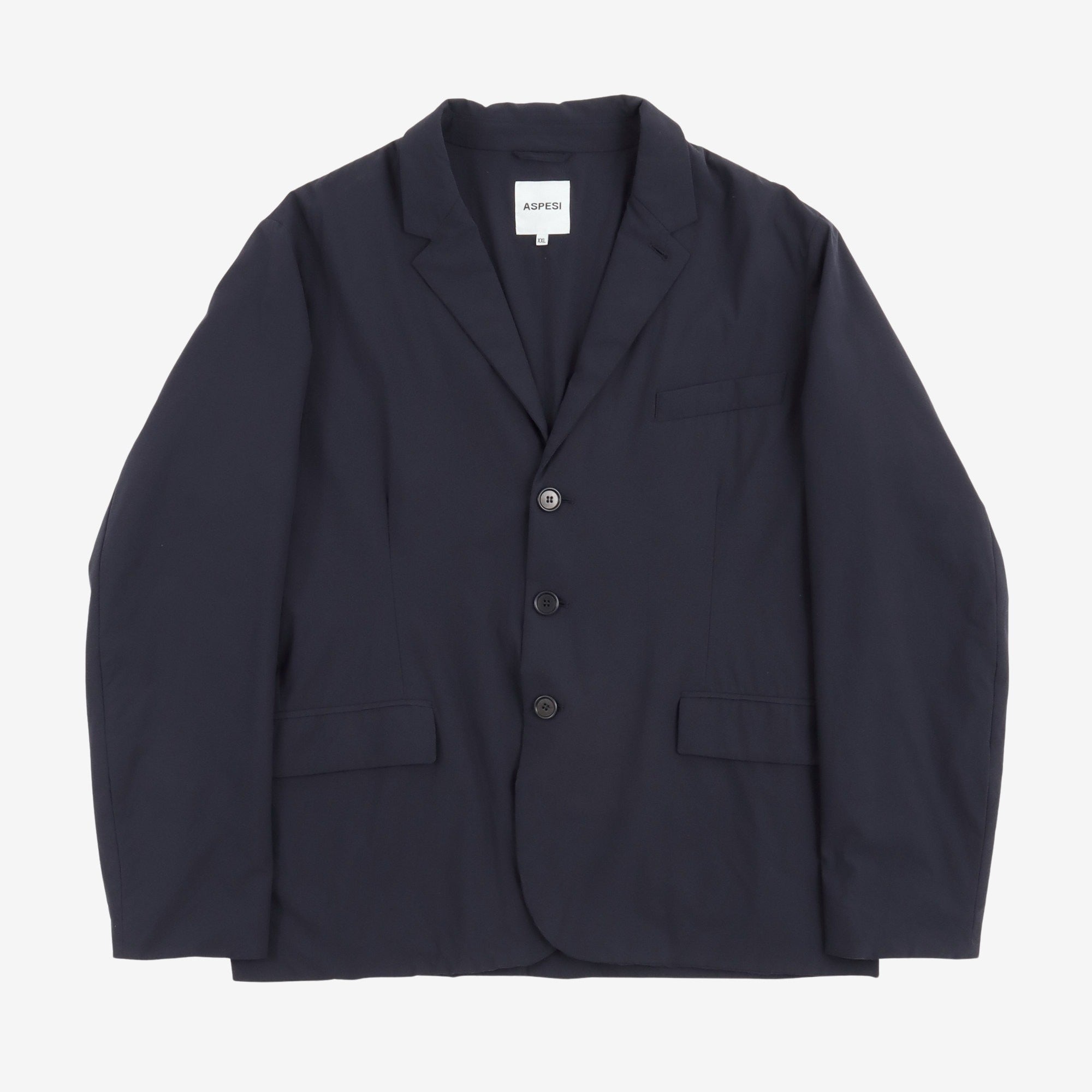 Single-Breasted Padded Blazer