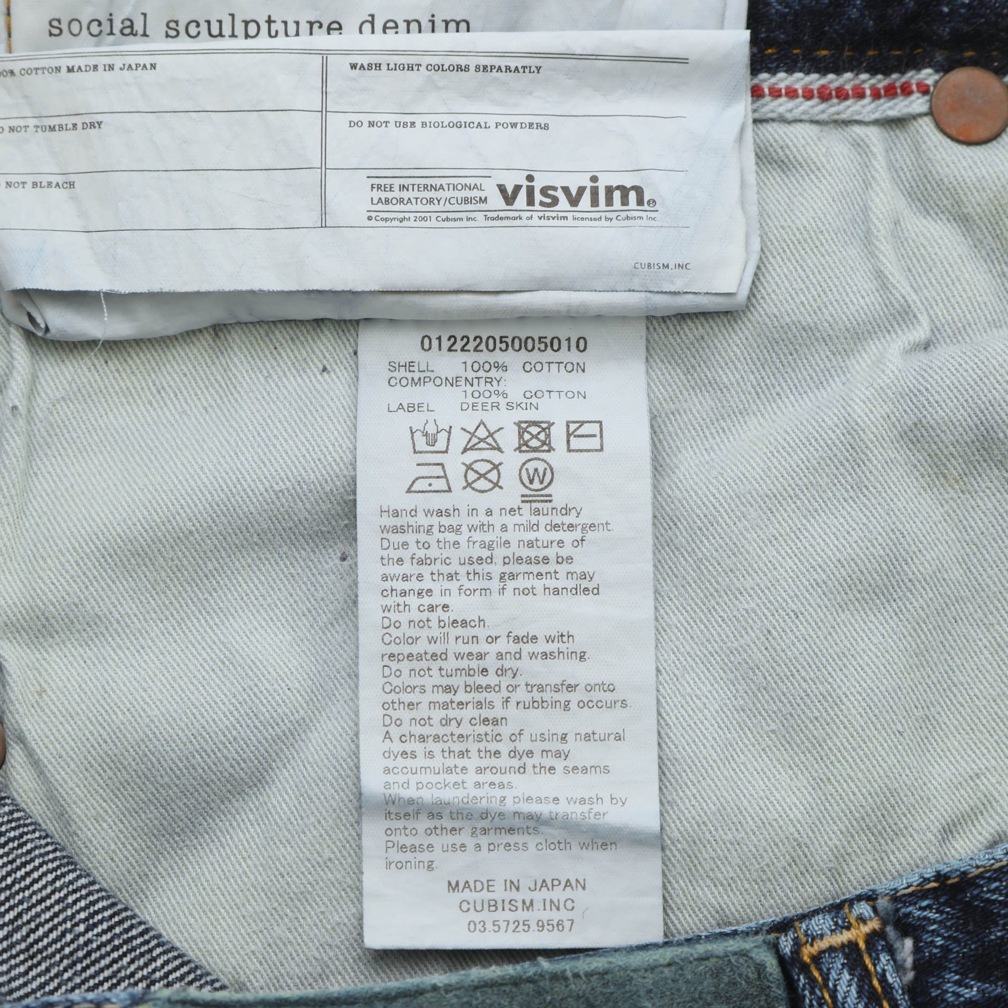 Social Sculpture 01 Slim Raw Mud Denim (34W X 31L)