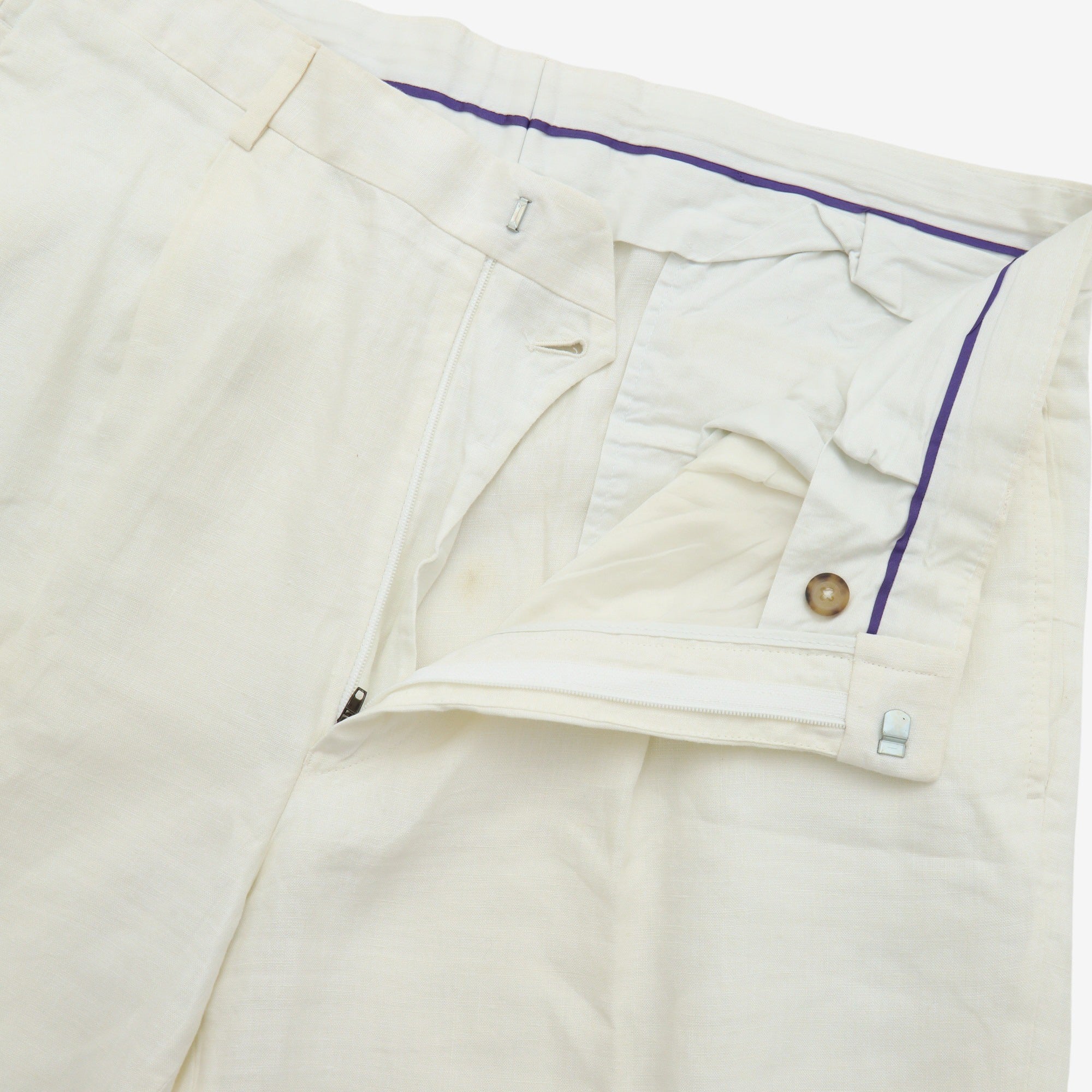 Purple Label Linen Pleat Trousers