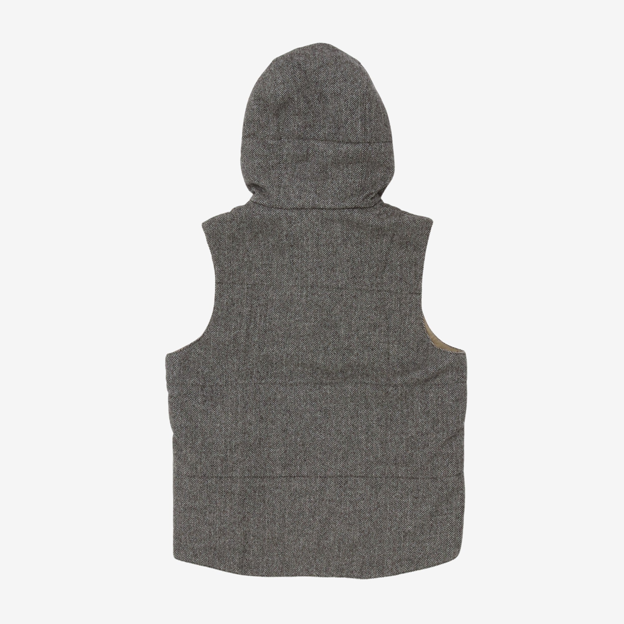 Herringbone Wool Hooded Vest