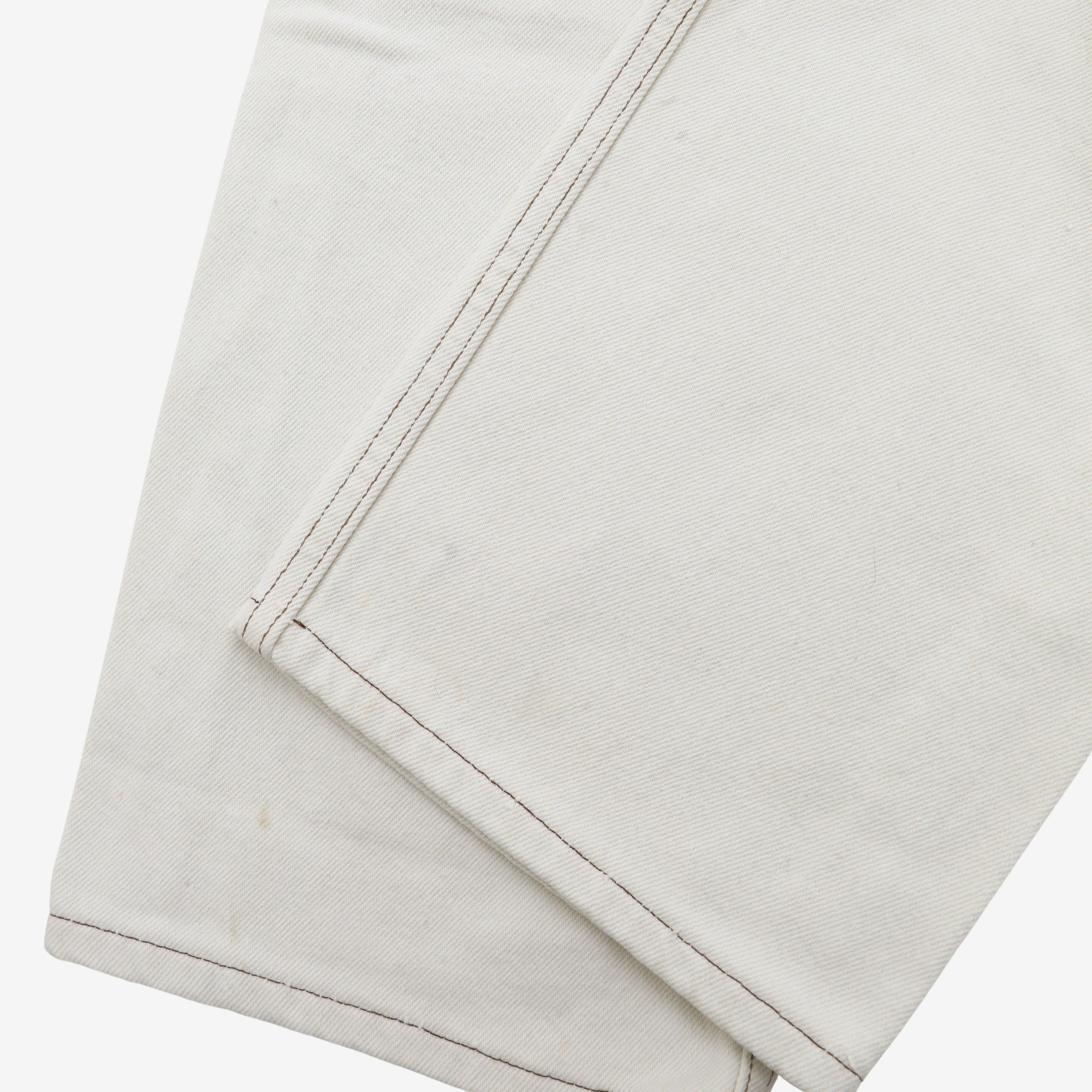 501 White Denim Jeans(Fits W34/USA Made)