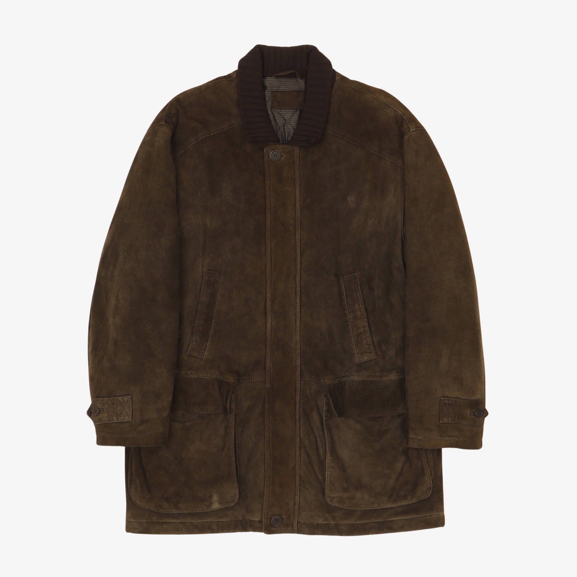 Suede Coverall Jacket