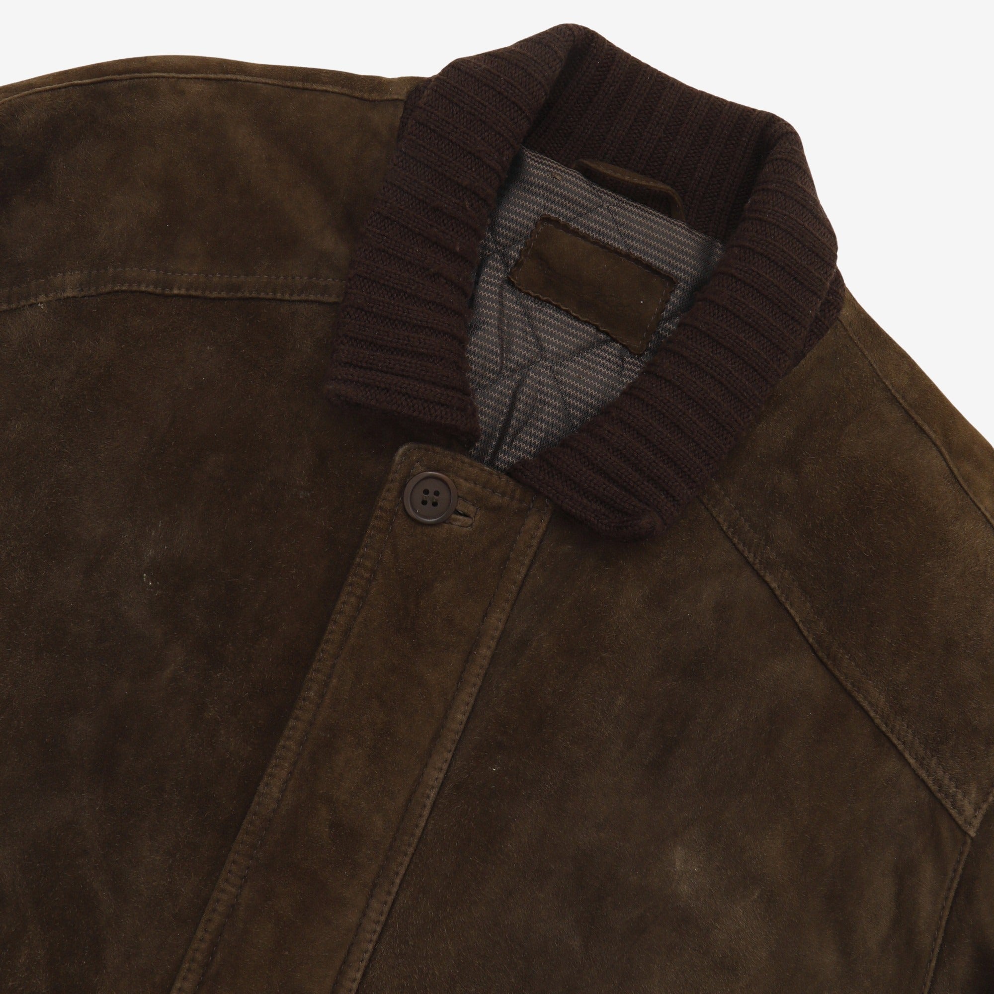 Suede Coverall Jacket