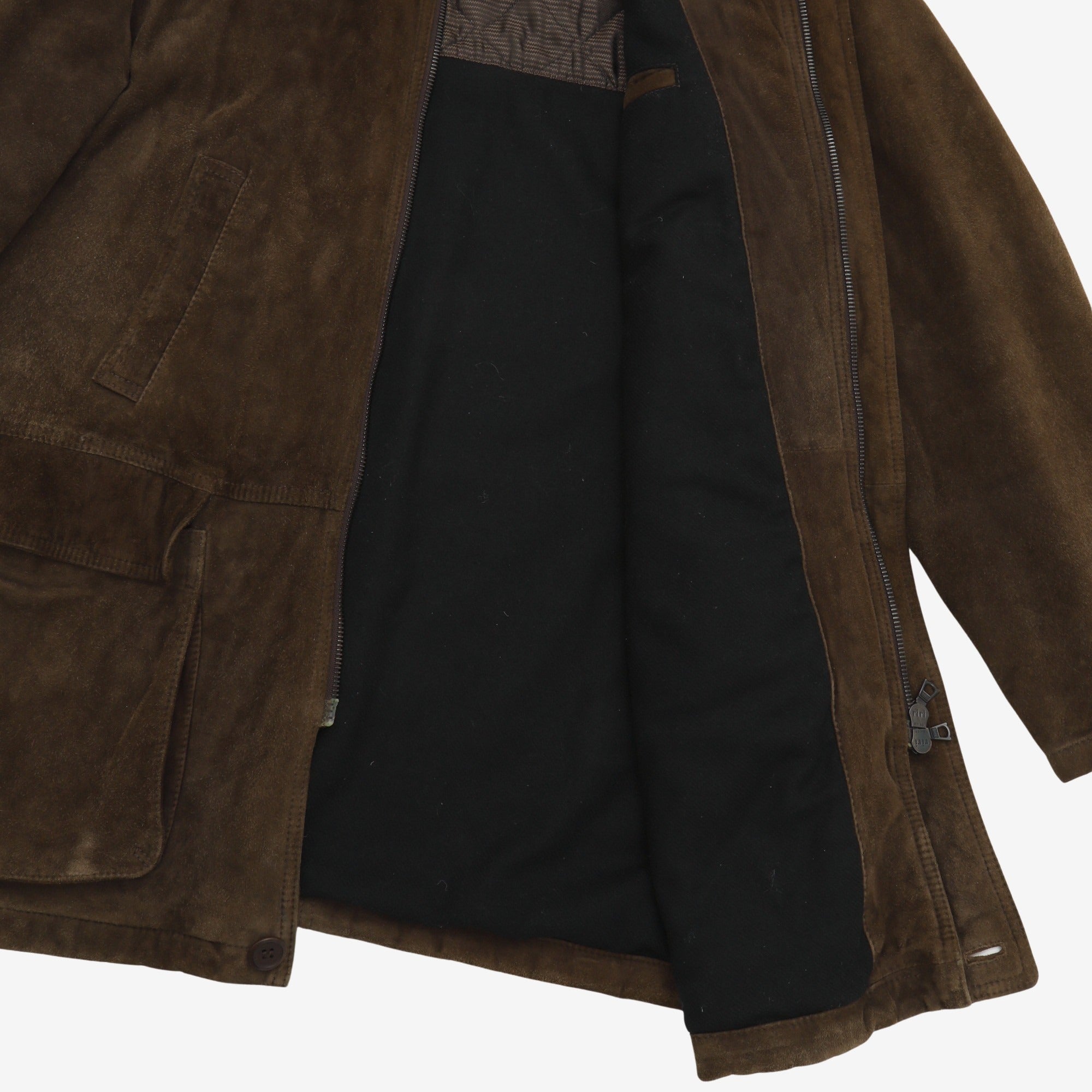 Suede Coverall Jacket