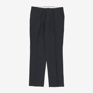 Wool Linen Pinstriped Trousers