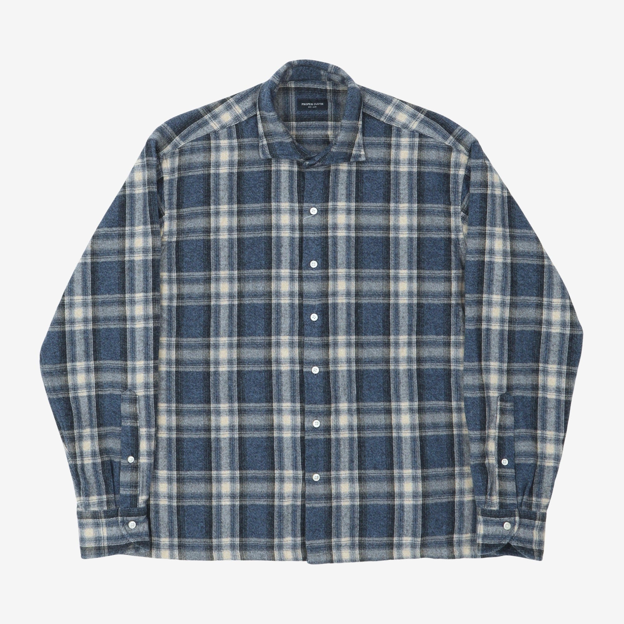 Ombre Plaid Flannel Shirt