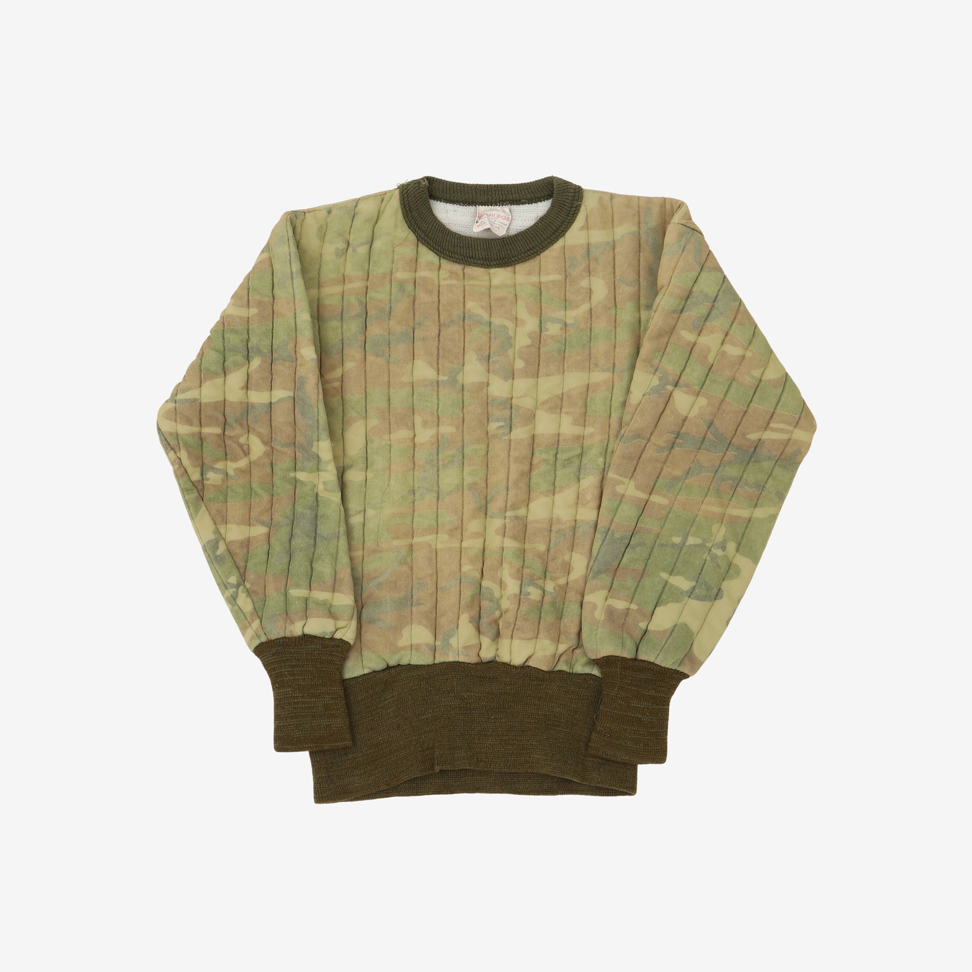 1970s Hollofil 808 Quilted Thermal Sweatshirt
