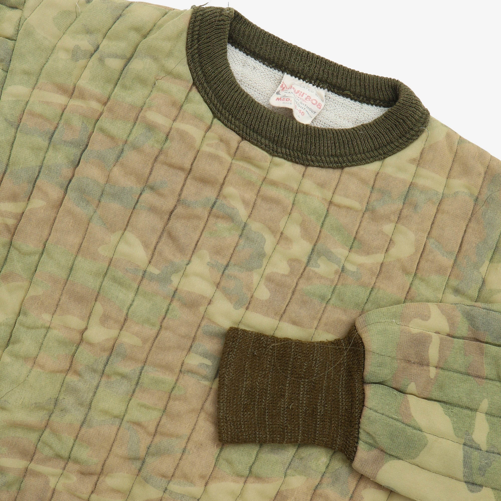 1970s Hollofil 808 Quilted Thermal Sweatshirt